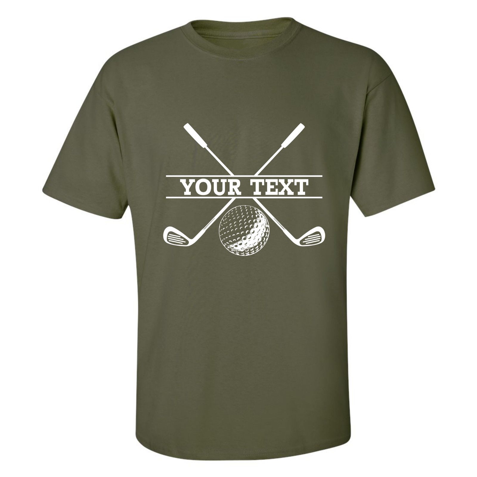 Gildan Personalized Golf Ball Crossed Clubs YOUR NAME T-Shirt Size US L / EU 52-54 / 3 - 21 Thumbnail
