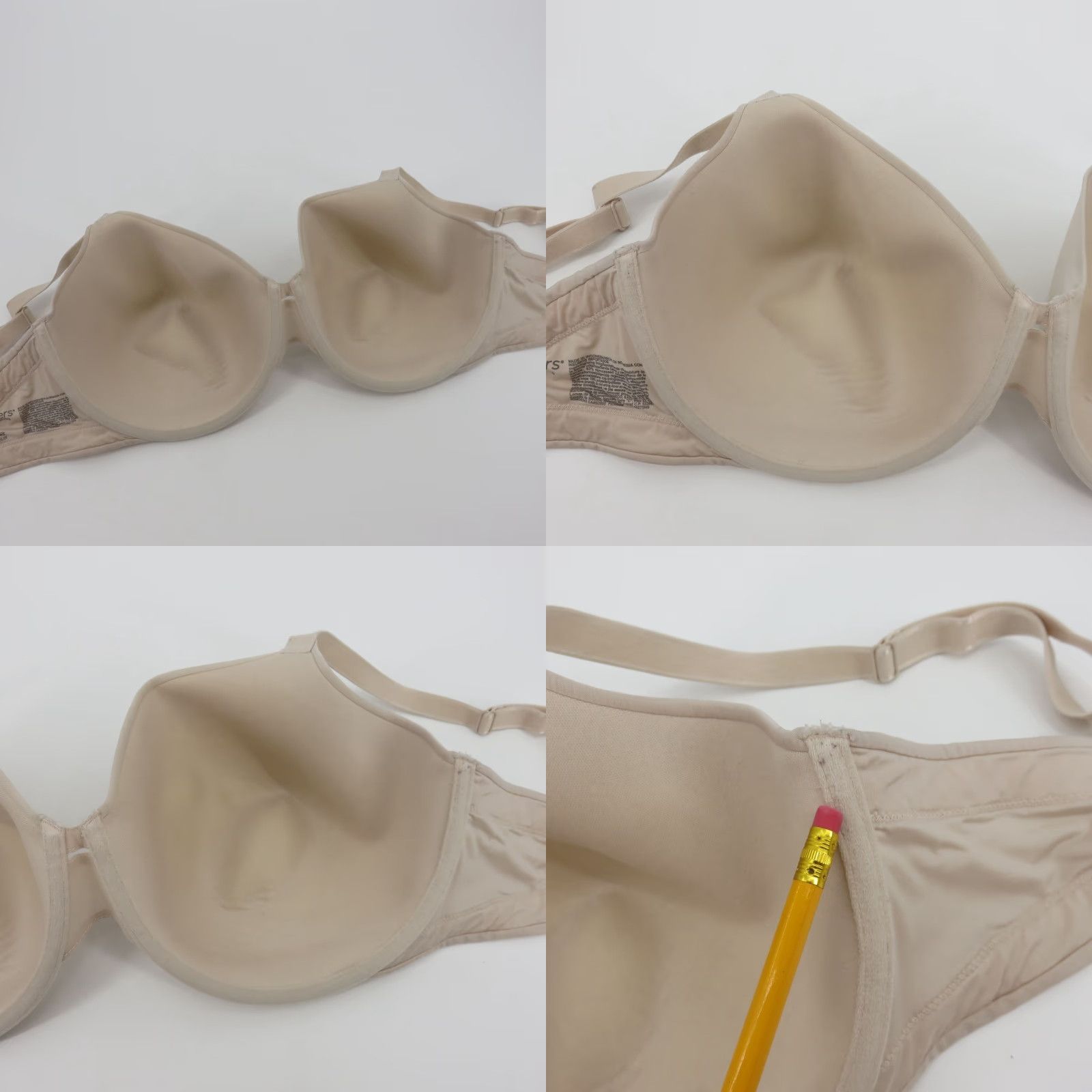 Vintage Warner's 40D Bra Beige Underwire Lightly Lined Convertible T-Shirt Bra Womens Lined Convertible Underwire TA2141A 40D Size ONE SIZE - 9 Thumbnail