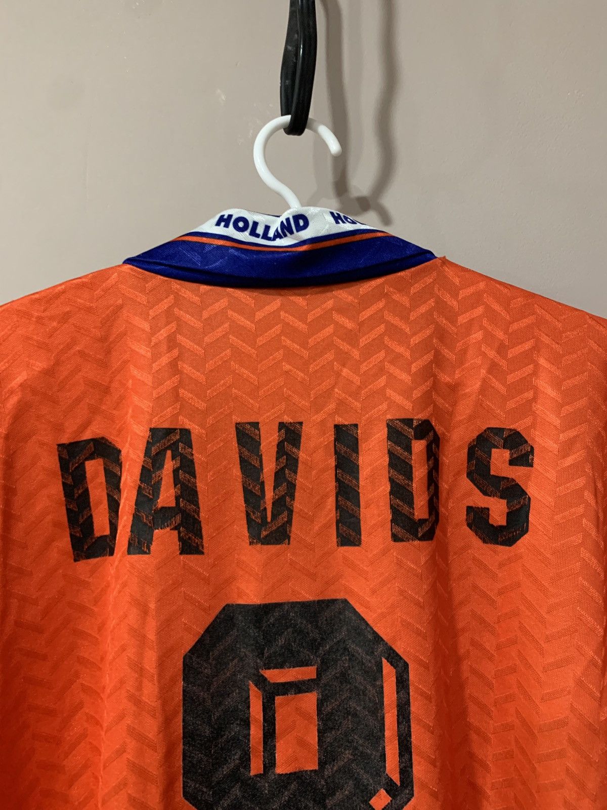 Vintage Netherlands Home Football Shirt Vintage Soccer DAVIDS #8 Size US L / EU 52-54 / 3 - 13 Thumbnail