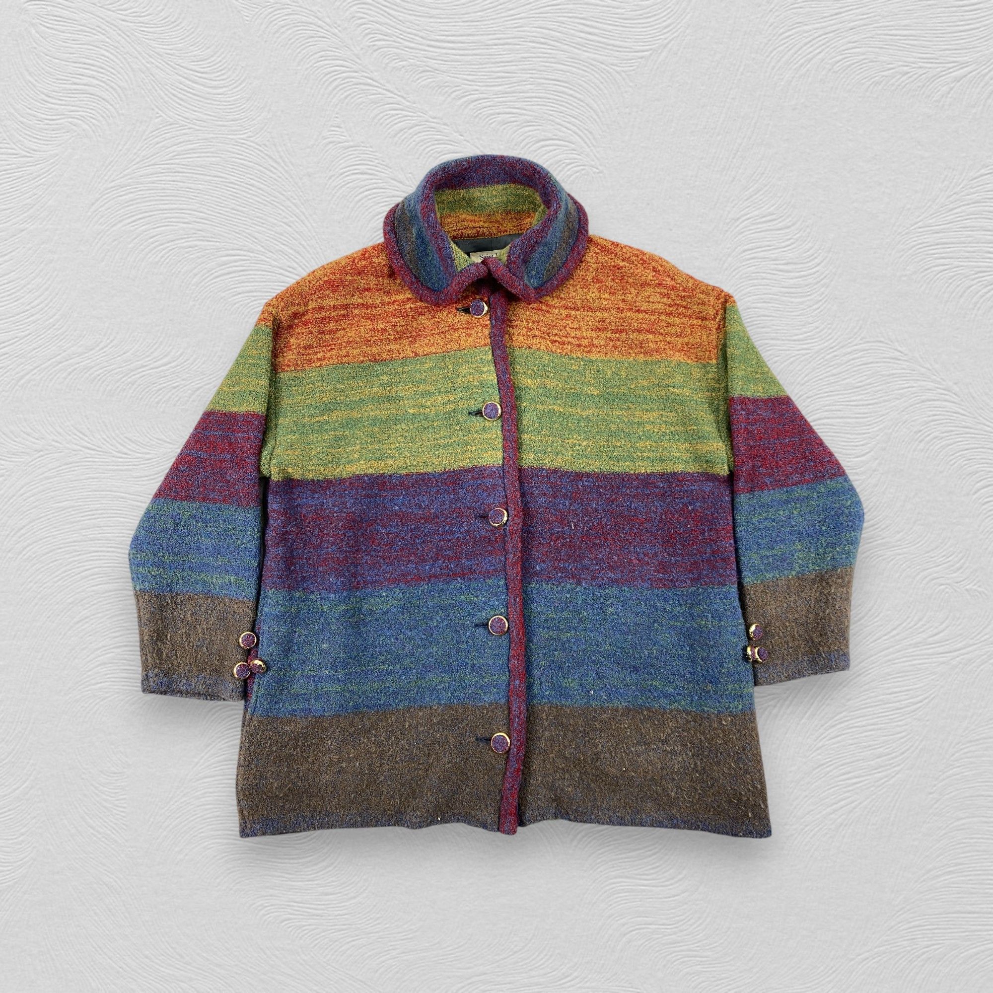 Japanese Brand Vintage Japanese Saint Joie Colourful Wool Jacket -J267 Size US M / EU 48-50 / 2 - 1 Thumbnail