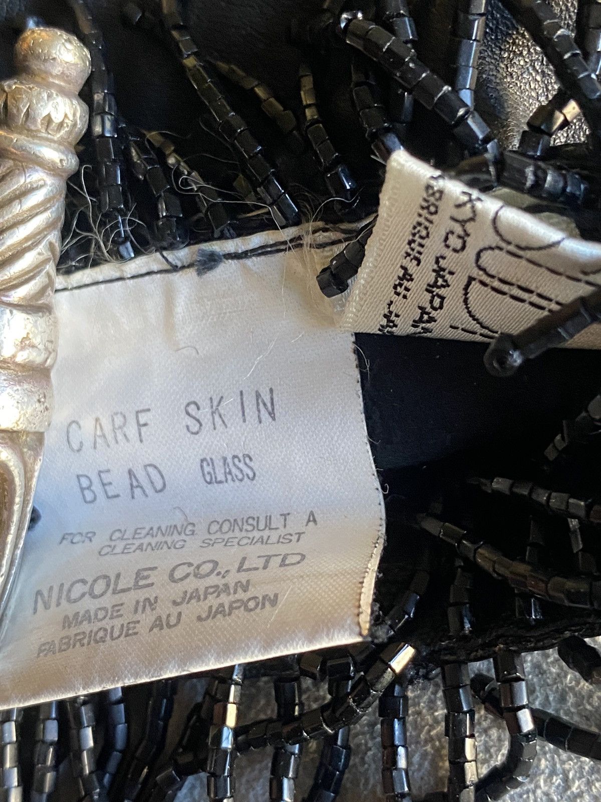 Matsuda Matsuda black calf skin beaded gloves Size ONE SIZE - 4 Thumbnail