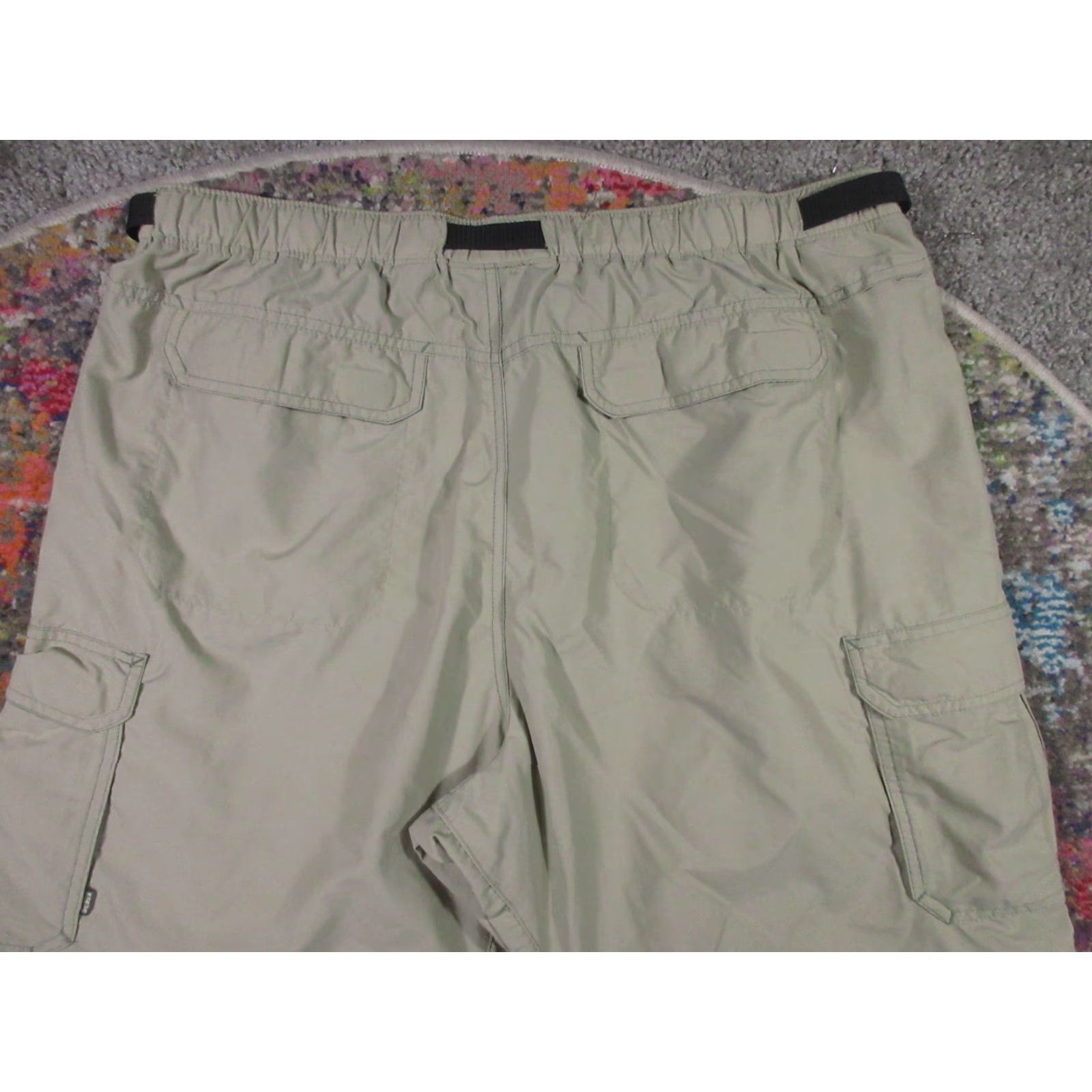 Vintage REI Pants Mens XL Beige Lightweight Nylon Cargo Convertible 32 Inseam Zip Casual Travel Size US 36 / EU 52 - 6 Thumbnail