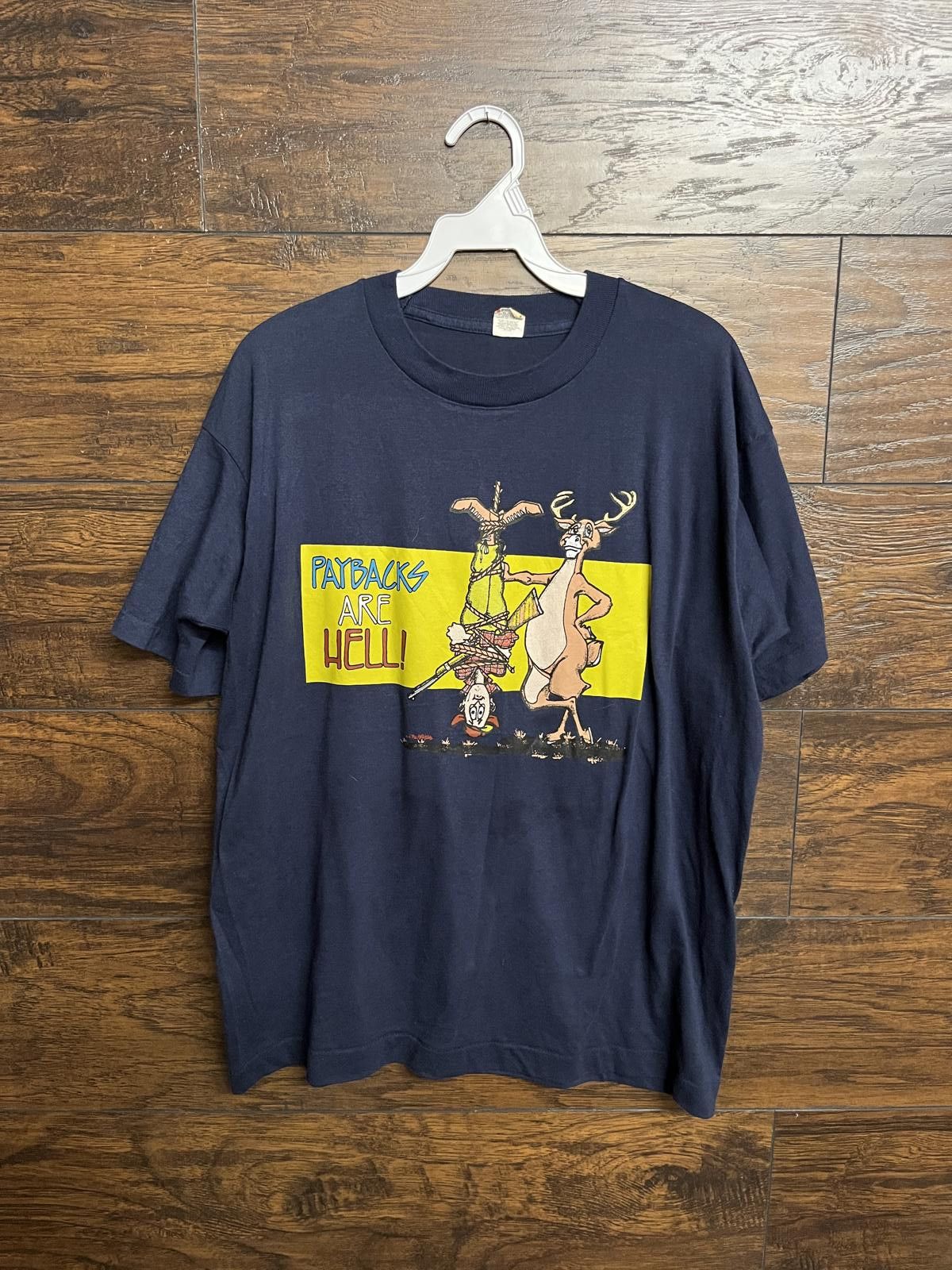 Other VTG 80s Hunting t-shirt Paybacks are Hell Hunter T-shirt XL Size US XL / EU 56 / 4 - 1 Thumbnail