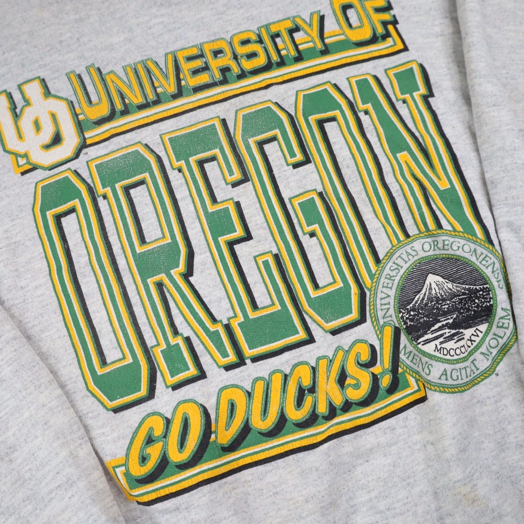 Vintage VINTAGE University of Oregon Ducks Mens Sweatshirt XL Gray Big Graphic Pullover Size US XL / EU 56 / 4 - 5 Thumbnail