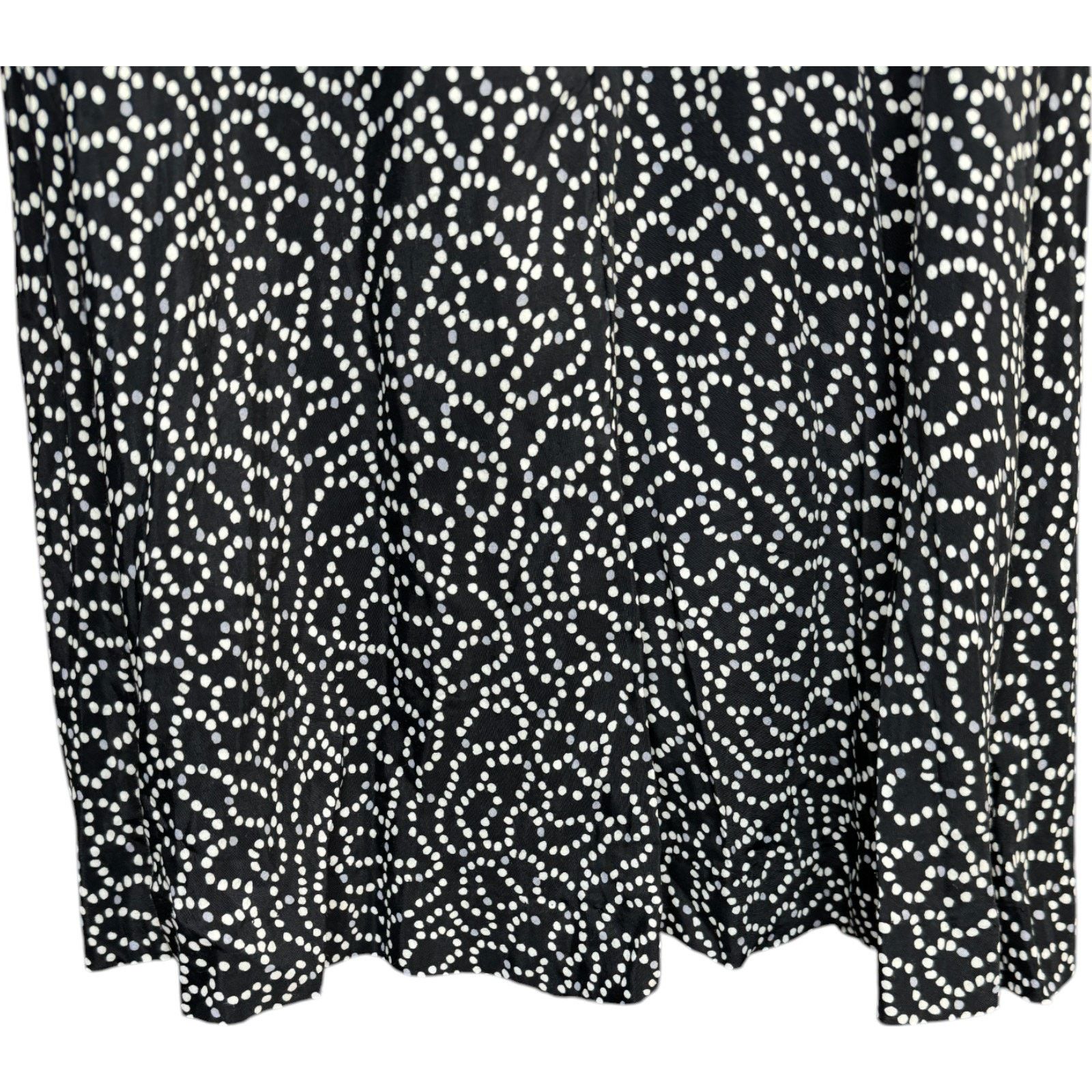 Cos Cos Cob Women's 14 Black White Gray Dot Print Skirt Size 36" / US 14 / IT 50 - 4 Thumbnail