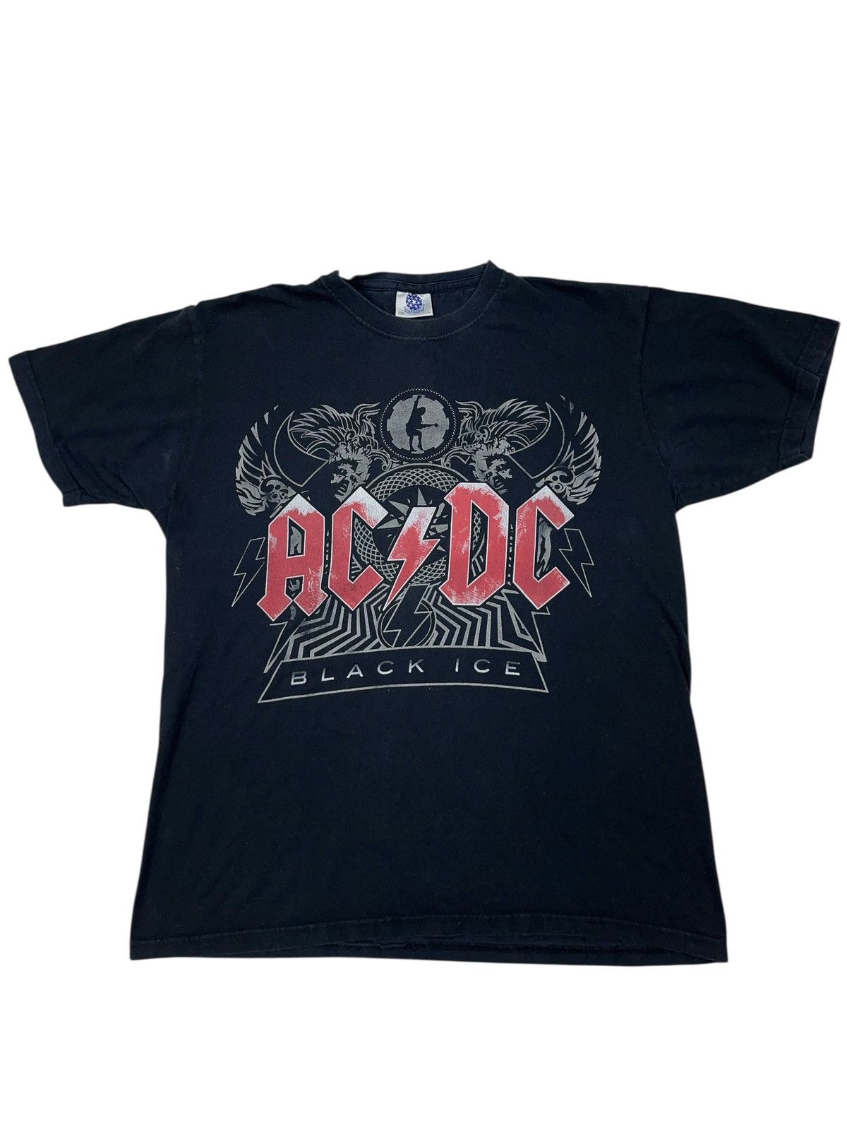 AC/DC × Band Tees × Vintage Vintage AC/DC Black Ice 00s Rock Band T-shirt Size US L / EU 52-54 / 3 - 1 Thumbnail