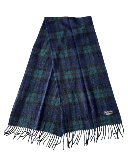 Burberry Burberry Check Scarf Blue/Green 100% Cashmere Unisex Scarf Size ONE SIZE - 1 Thumbnail