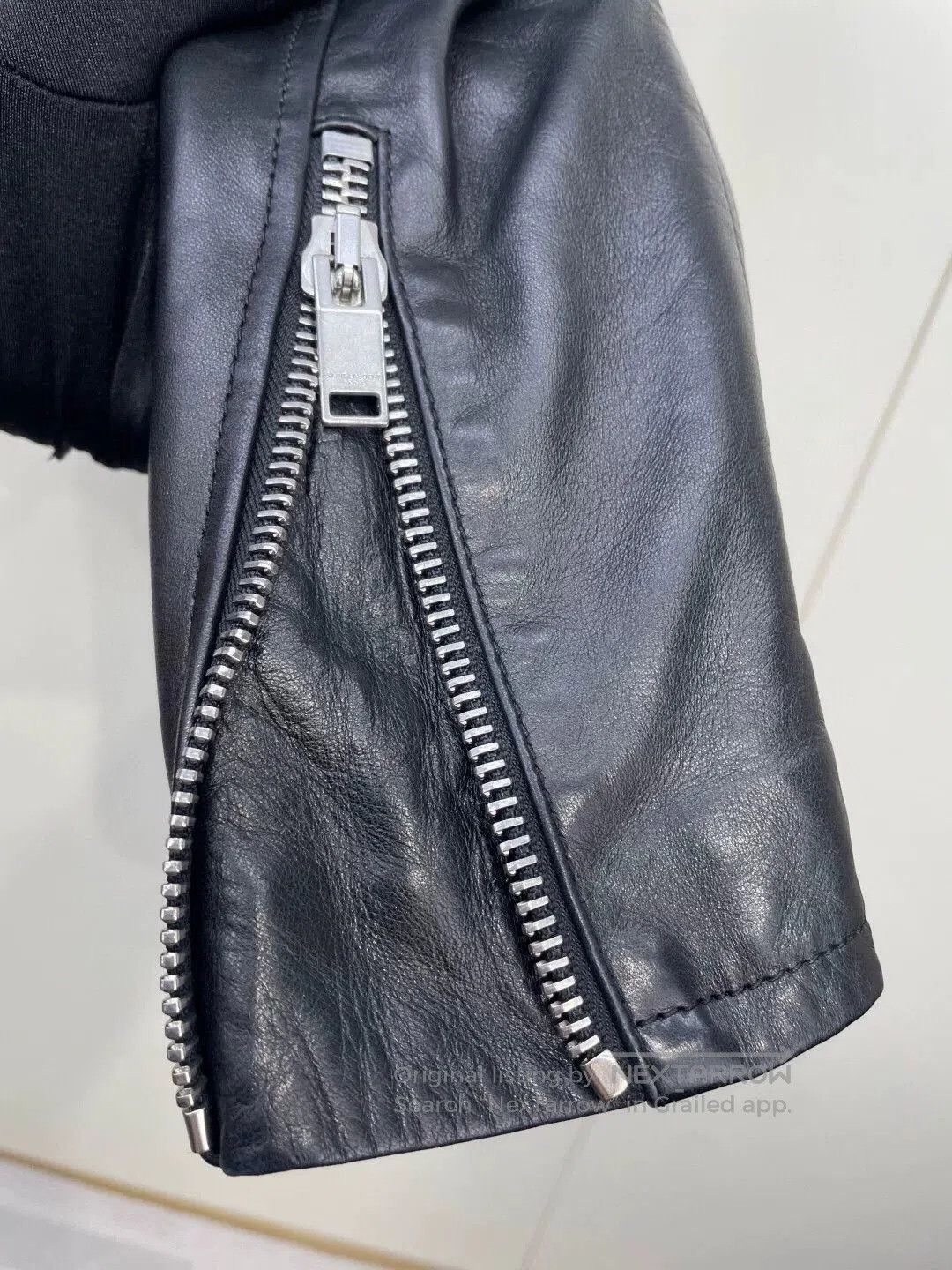 Saint Laurent Paris YSL Saint Laurent Black Biker Jacket. Size XS / US 0-2 / IT 36-38 - 3 Thumbnail