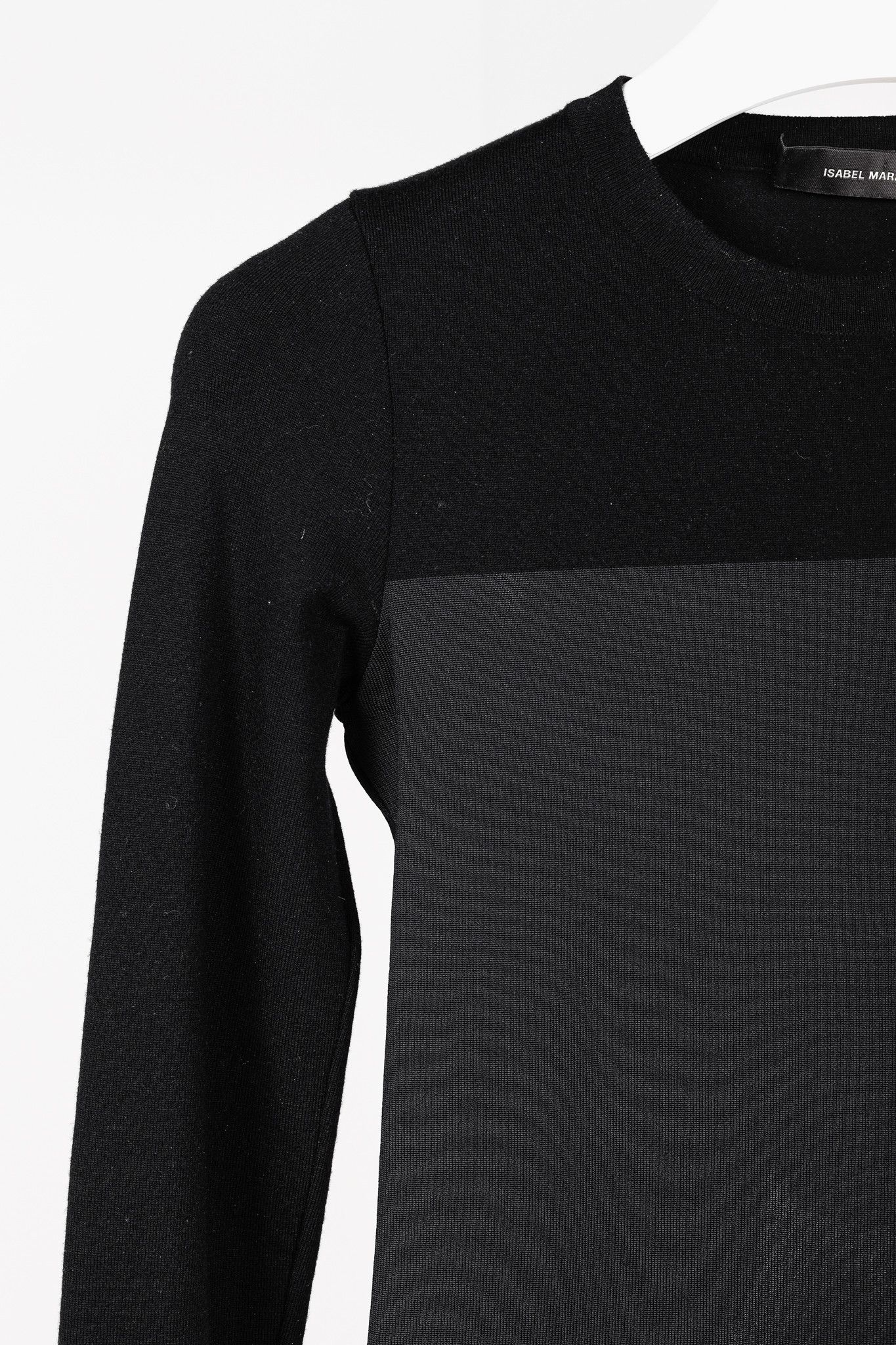 Isabel Marant Isabel Marant Black & Midnight Colorblock Wool-Blend Sweater Size XS / US 0-2 / IT 36-38 - 5 Thumbnail