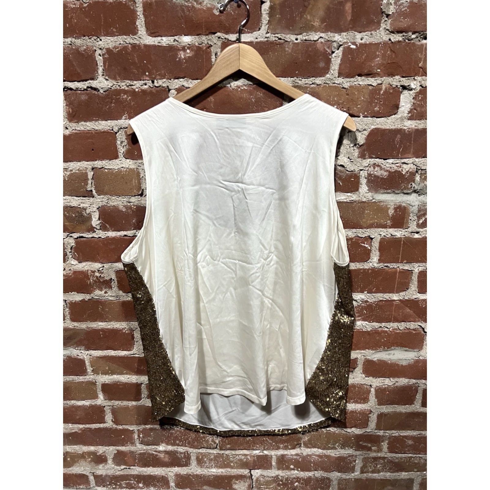 Vintage A New Approach Womens Gold Sleeveless Tank Top Glittery Size 3X Size XXL / US 16-18 / IT 52-54 - 2 Thumbnail