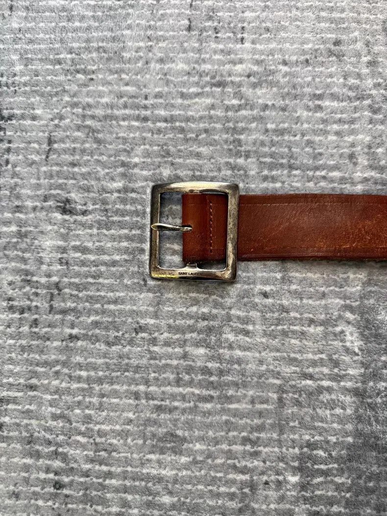 Saint Laurent Paris Saint Laurent Paris Square buckle brown belt i Size ONE SIZE - 6 Thumbnail