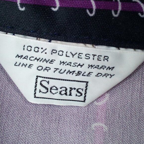 Sears × Vintage Vintage 70s Sears Ringed Stripes Polyester Disco Shirt Size XXL / US 16-18 / IT 52-54 - 3 Thumbnail