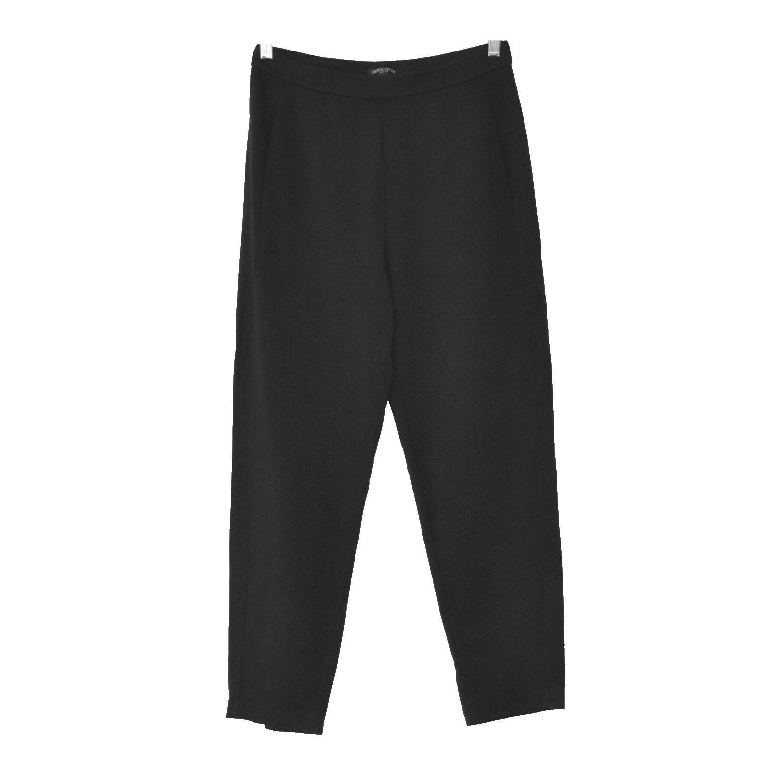 Eileen Fisher EILEEN FISHER Black Stretch Tencel Cotton Petite Pants Sz PS Size 29" - 1 Thumbnail