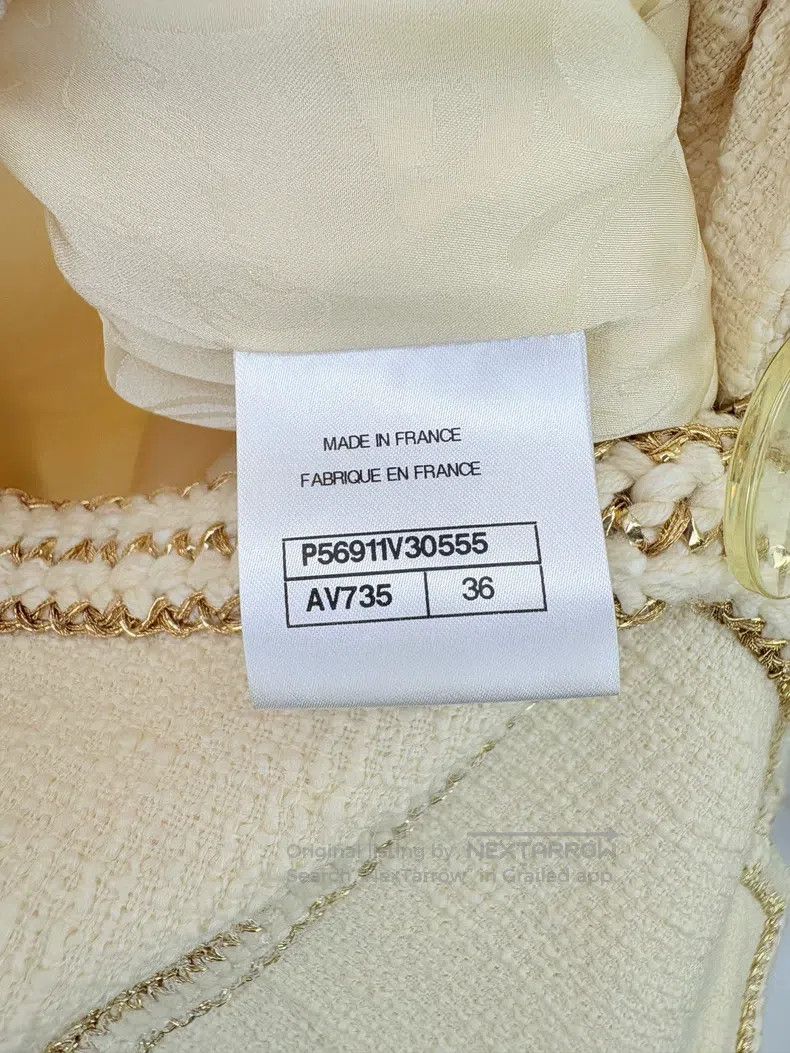 Chanel Chanel Metropolitan Series White Gold Knitted Coat Size XS / US 0-2 / IT 36-38 - 5 Thumbnail