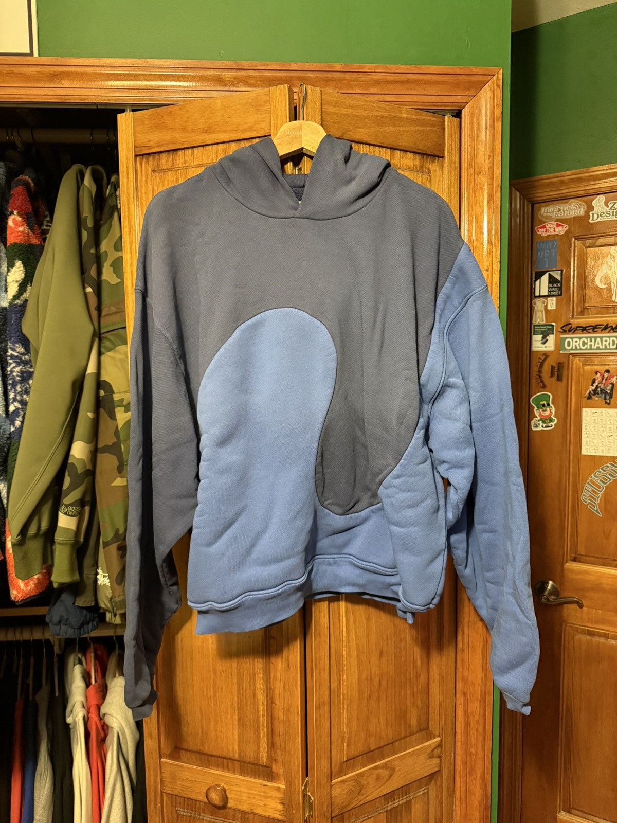 ERL ERL Zip Hoodie Blue California | Grailed