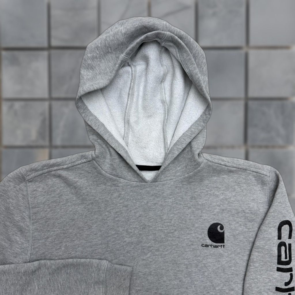 Carhartt Carhartt Hoodie Mens Small Gray Fleece Pullover Logo Pocket Pullover Sweatshirt Shirt Sweatshirt Size US S / EU 44-46 / 1 - 1 Thumbnail