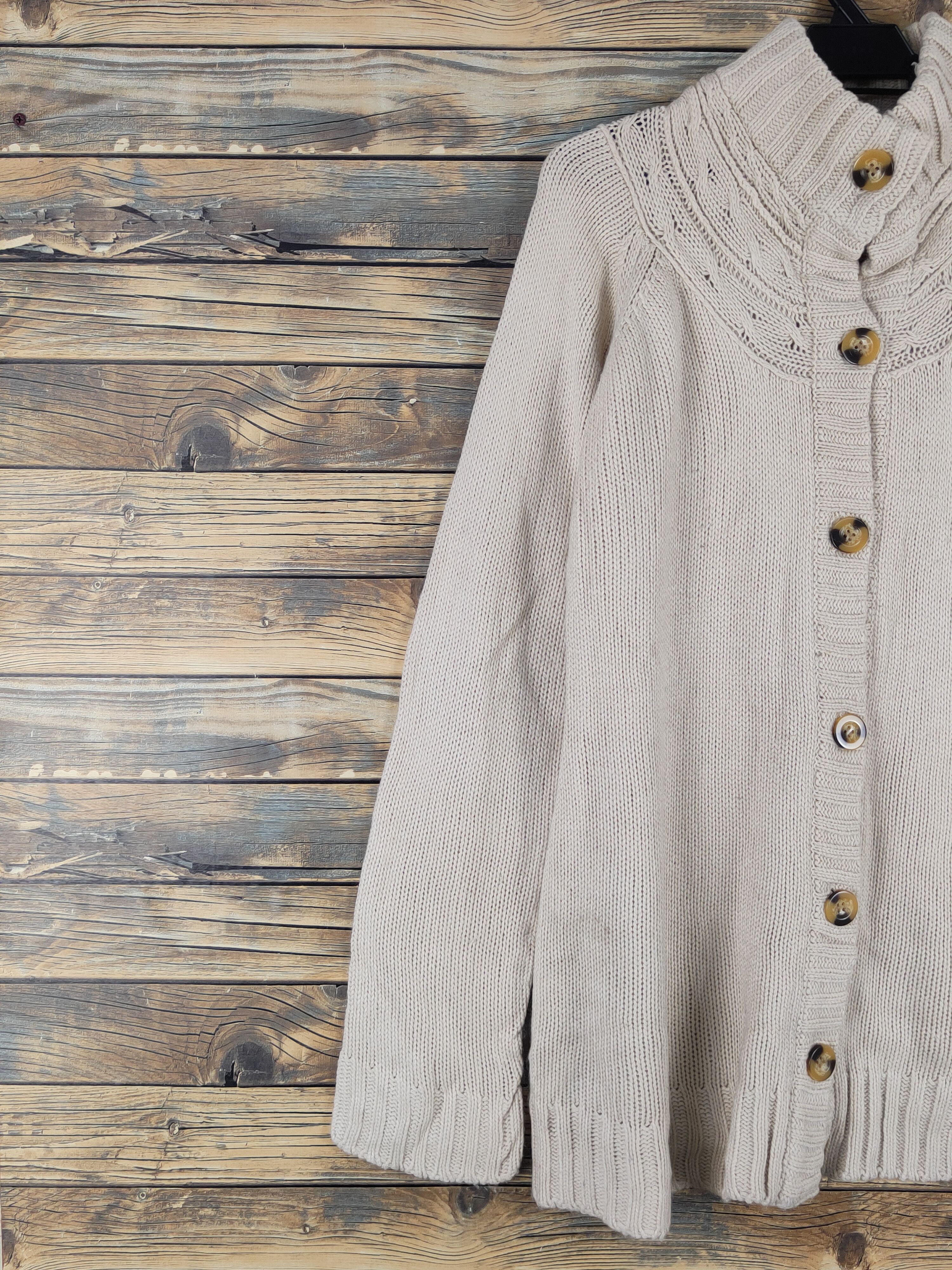 Homespun Knitwear × Japanese Brand Amical Ivory Knitwear Cardigan #W1557 Size M / US 6-8 / IT 42-44 - 3 Thumbnail