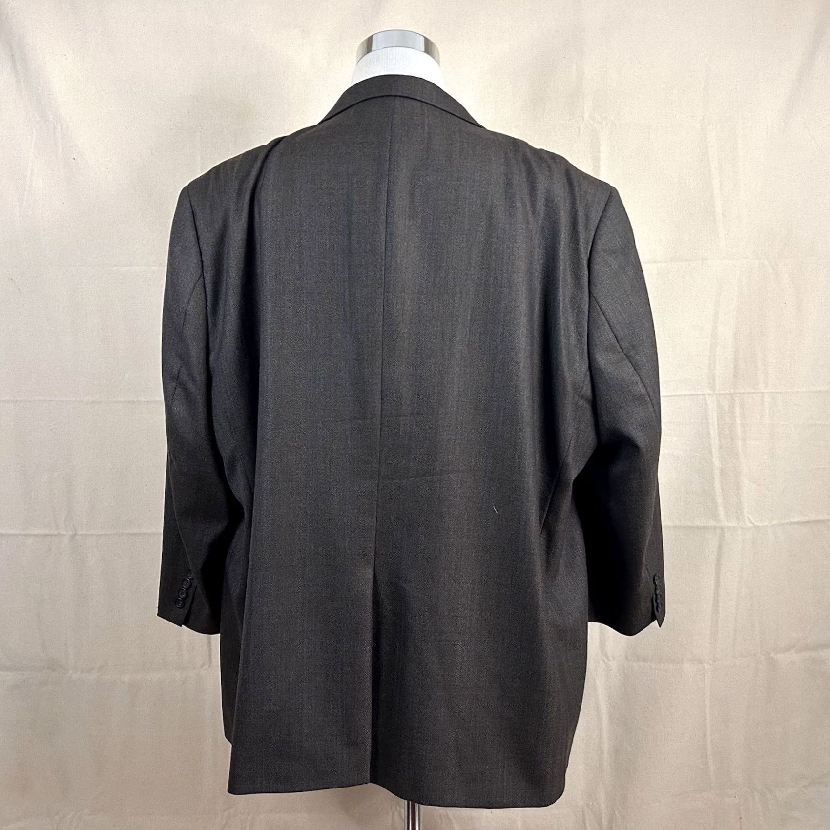 Joseph Joseph & Feiss Sport Coat 58R Wool Brown Herringbone Two-Button Vented Jacket Mens 58 Regular Notch Lapel Size US XS / EU 42 / 0 - 6 Thumbnail