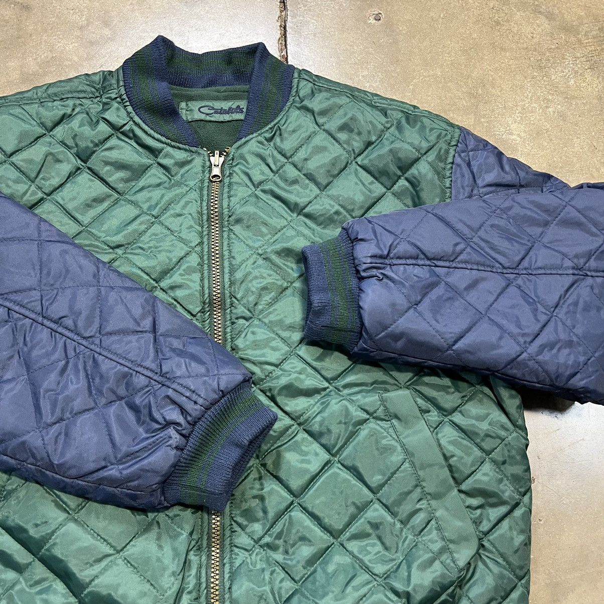 Catalina × Vintage Vintage 90s Catalina Quilted Bomber Jacket Puffer Reversible Size US L / EU 52-54 / 3 - 4 Thumbnail