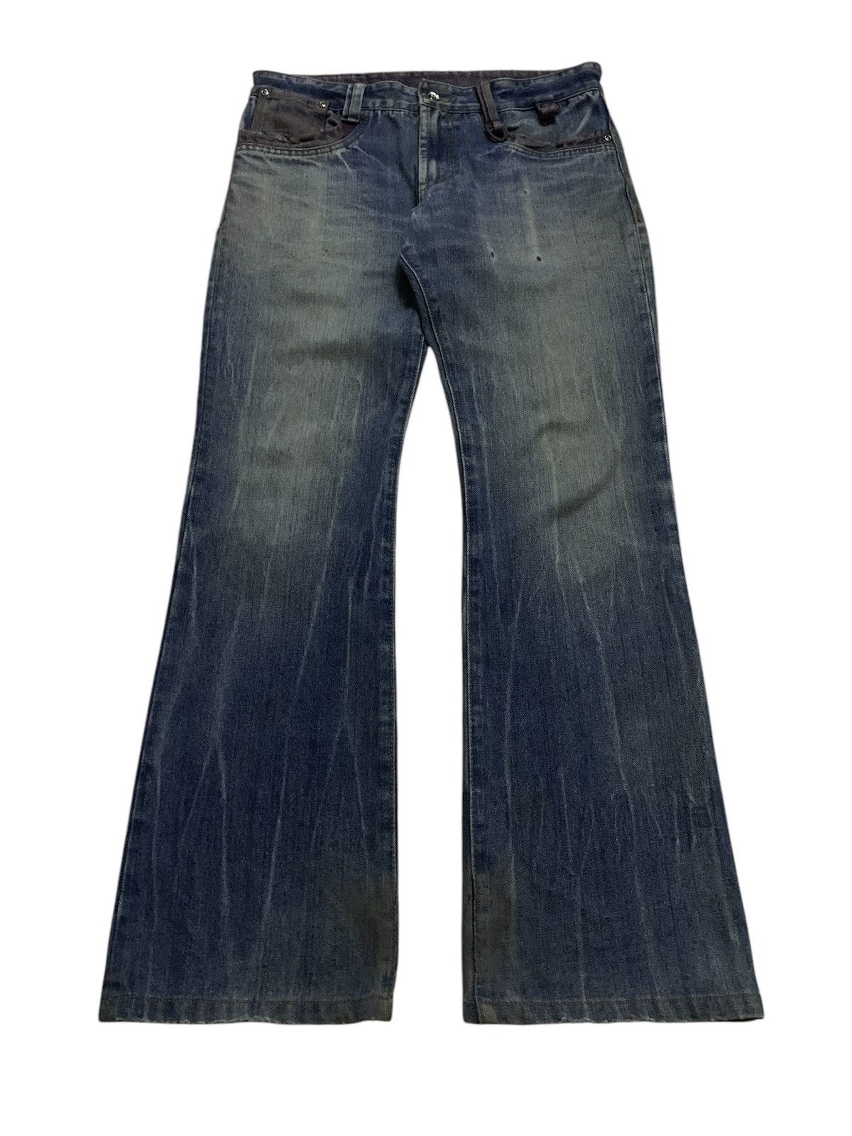 semanticdesign 💥Avant-Garde Flare Semantic design Ripped Denim Pant Size US 32 / EU 48 - 3 Thumbnail