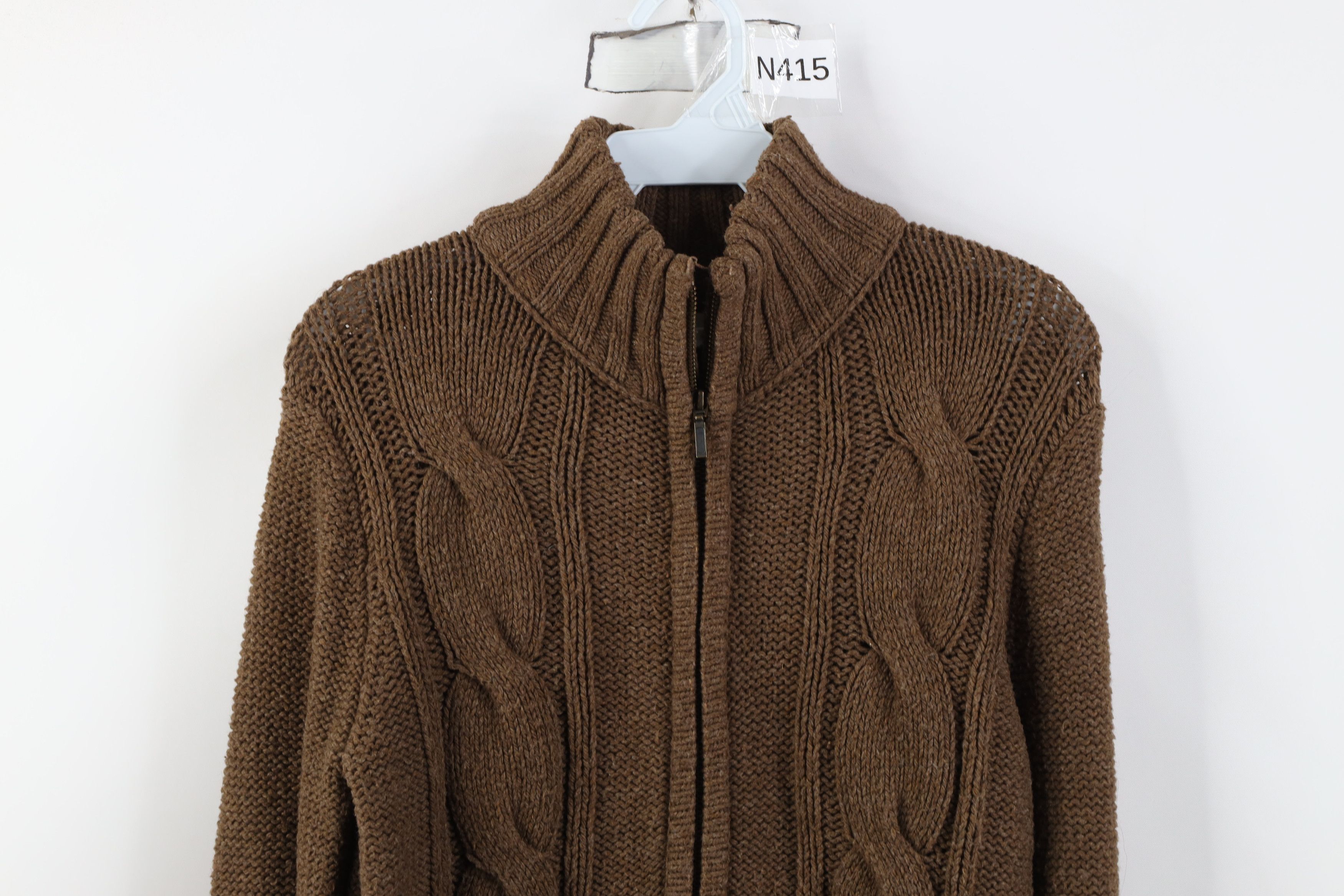 Vintage Vintage 90s Y2K Babydoll Blend Fisherman Cable Knit Sweater Size L / US 10 / IT 46 - 2 Thumbnail