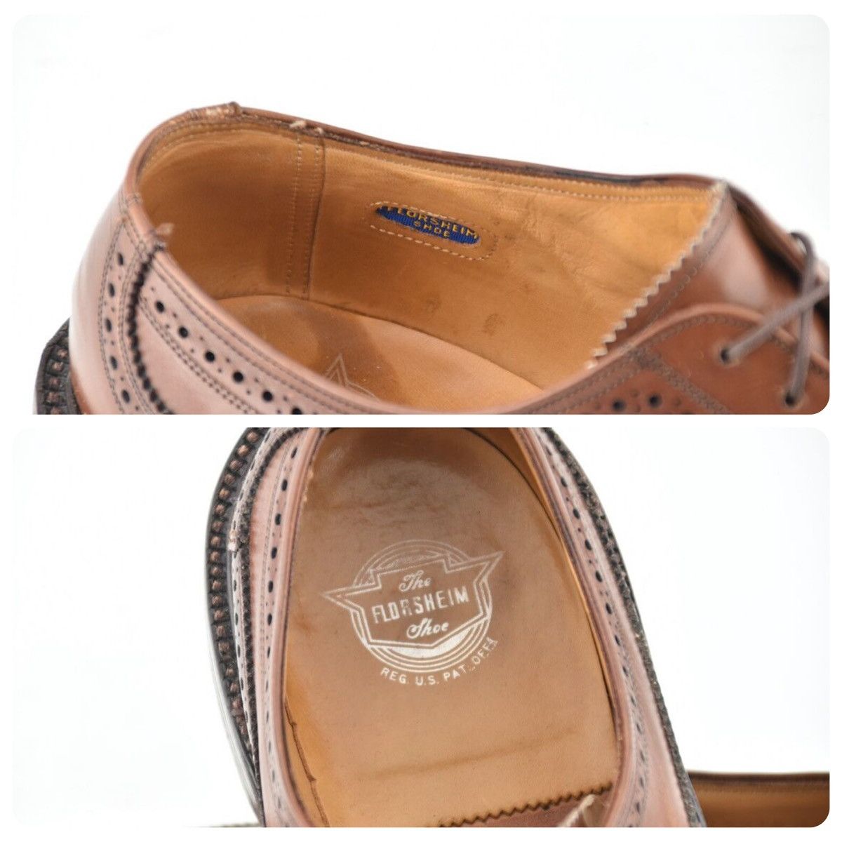Florsheim 68 VINTAGE FLORSHEIM 8.5A VARSITY Bourbon CALF SHOES 30679 Size US 8.5 / EU 41-42 - 14 Thumbnail