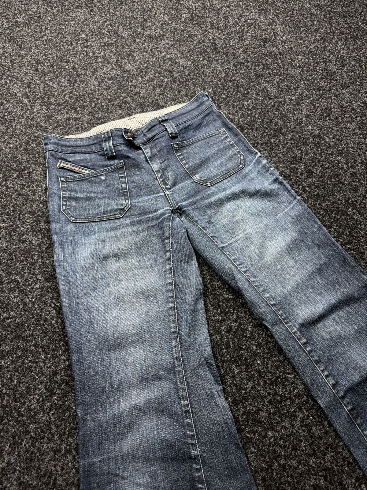 Diesel Retro 00s Diesel Fluzi Y2K Vntg Stretch Bootcut Flared Jeans Size 30" / US 8 / IT 44 - 6 Thumbnail