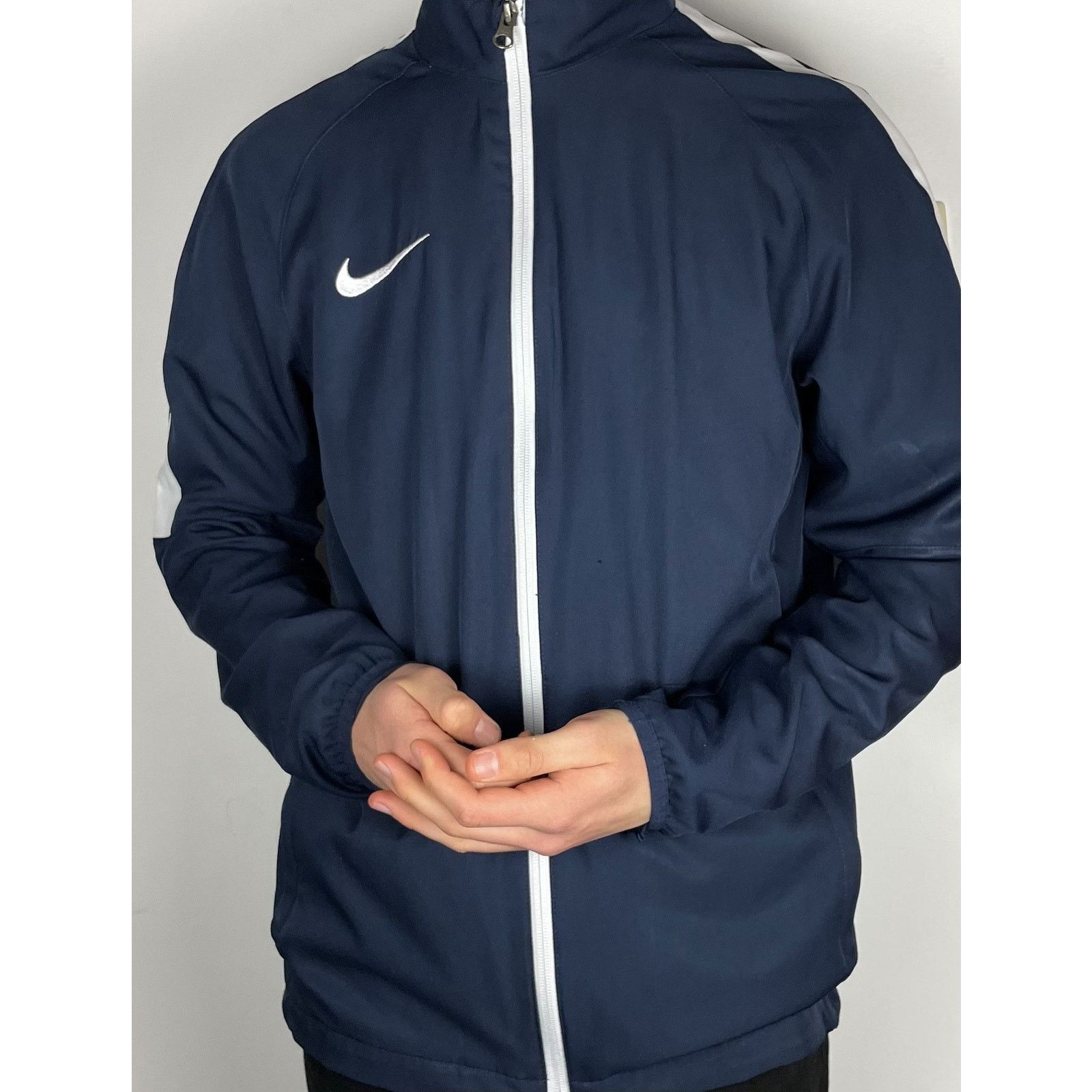 Nike × Vintage Nike Dri Fit Men's Blue Mesh Lined Full Zip Track Jacket M Size US M / EU 48-50 / 2 - 2 Thumbnail