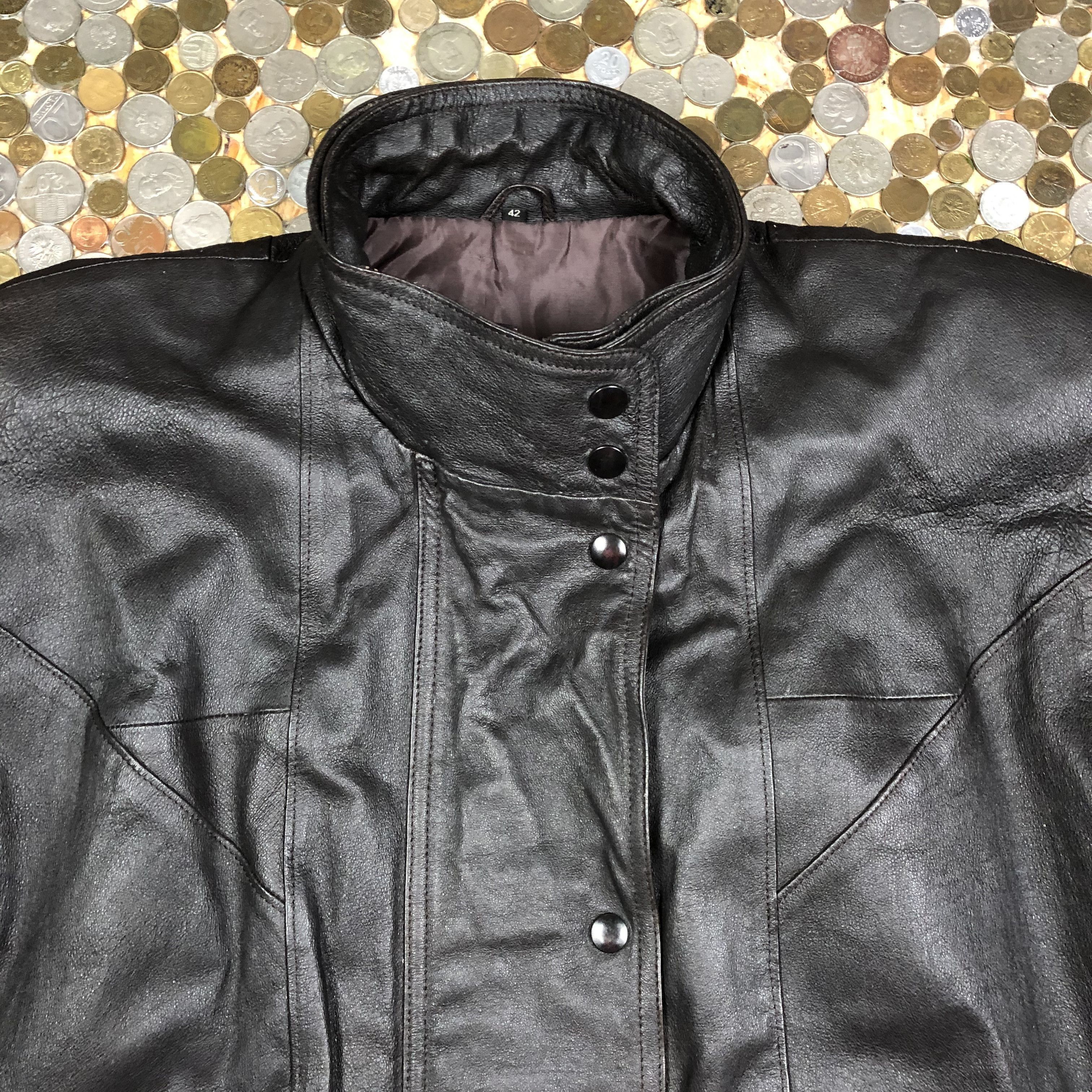 Vintage Vintage Leather Jacket Coat 90's Size US L / EU 52-54 / 3 - 2 Thumbnail