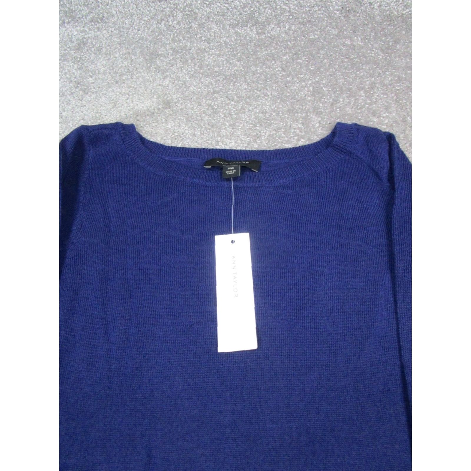 Ann Taylor Ann Taylor Sweater Womens Xs Blue Wool Blend Knit Pullover Size XXS / US 00 / IT 34 - 2 Thumbnail
