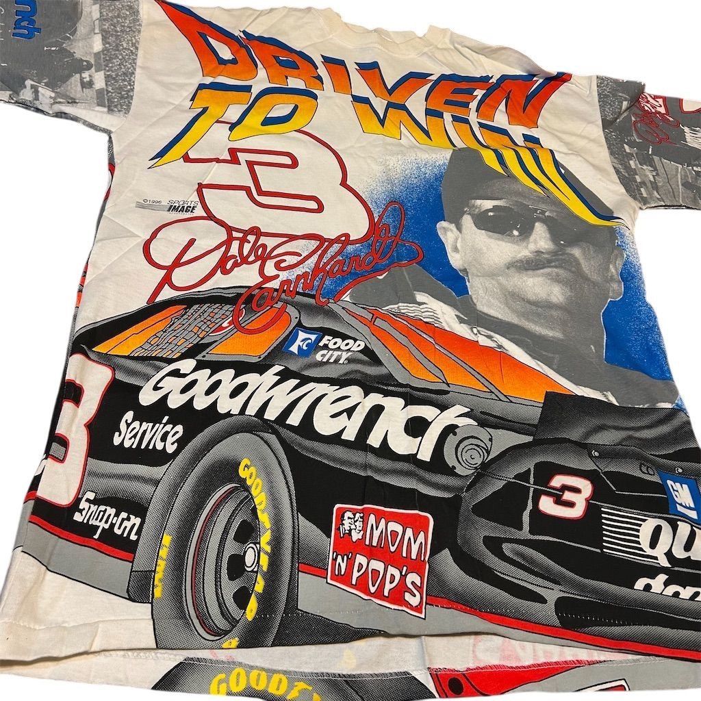Chase Authentics Vintage 90s Dale Earnhardt AOP NASCAR RARE T-Shirt Large Size US L / EU 52-54 / 3 - 1 Thumbnail