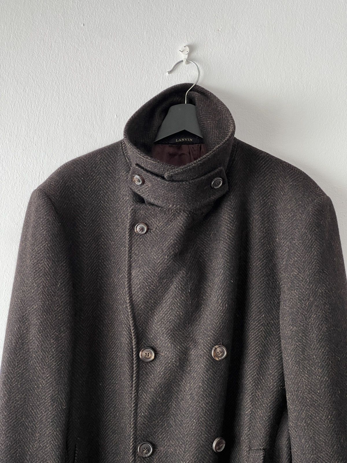 Cashmere Lanvin Coats Rare Vintage Lanvin Double-Breasted Cashmere
