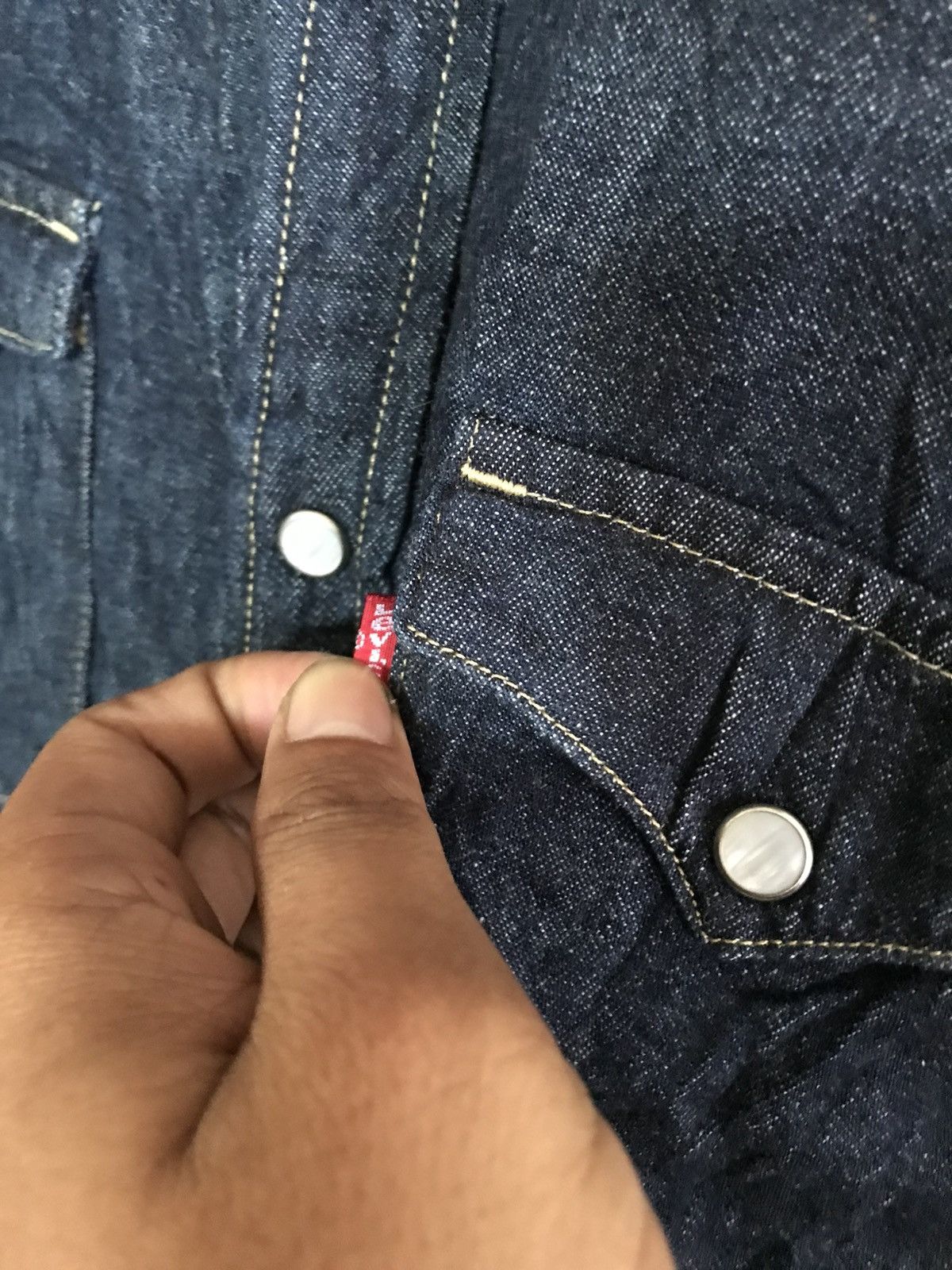 Levi's Levis Blue Denim Button Long Slevee Size US S / EU 44-46 / 1 - 4 Thumbnail