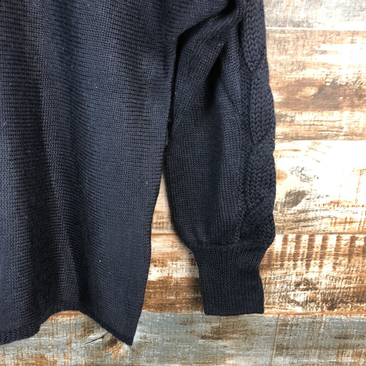 Homespun Knitwear × Japanese Brand Lautre Amont Darkblue cable Knitwear #A1798 Size M / US 6-8 / IT 42-44 - 8 Thumbnail