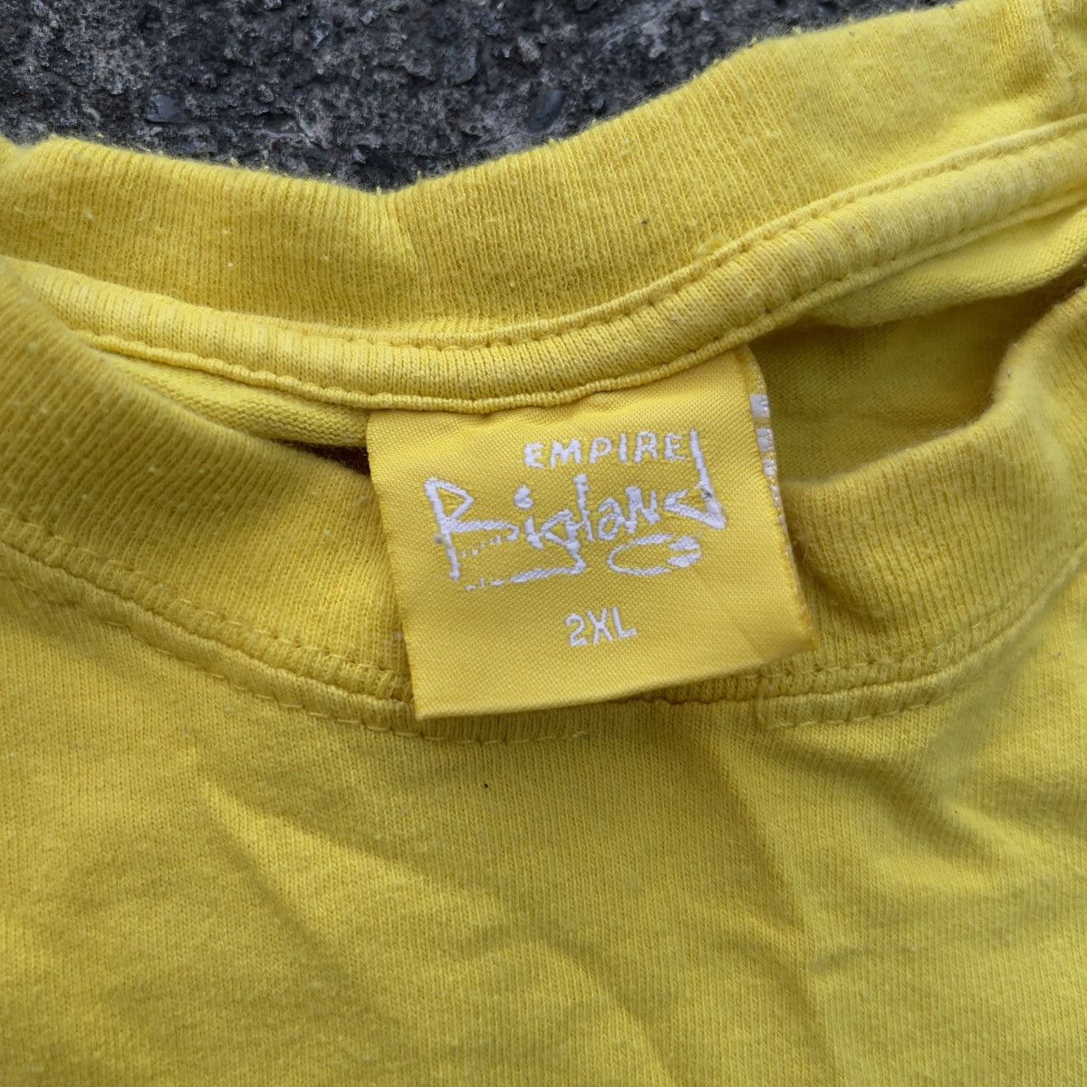 Japanese Brand × Vintage Vintage Y2K EMPIRE BIG LAND Yellow Blank Shirt Size US XXL / EU 58 / 5 - 3 Thumbnail