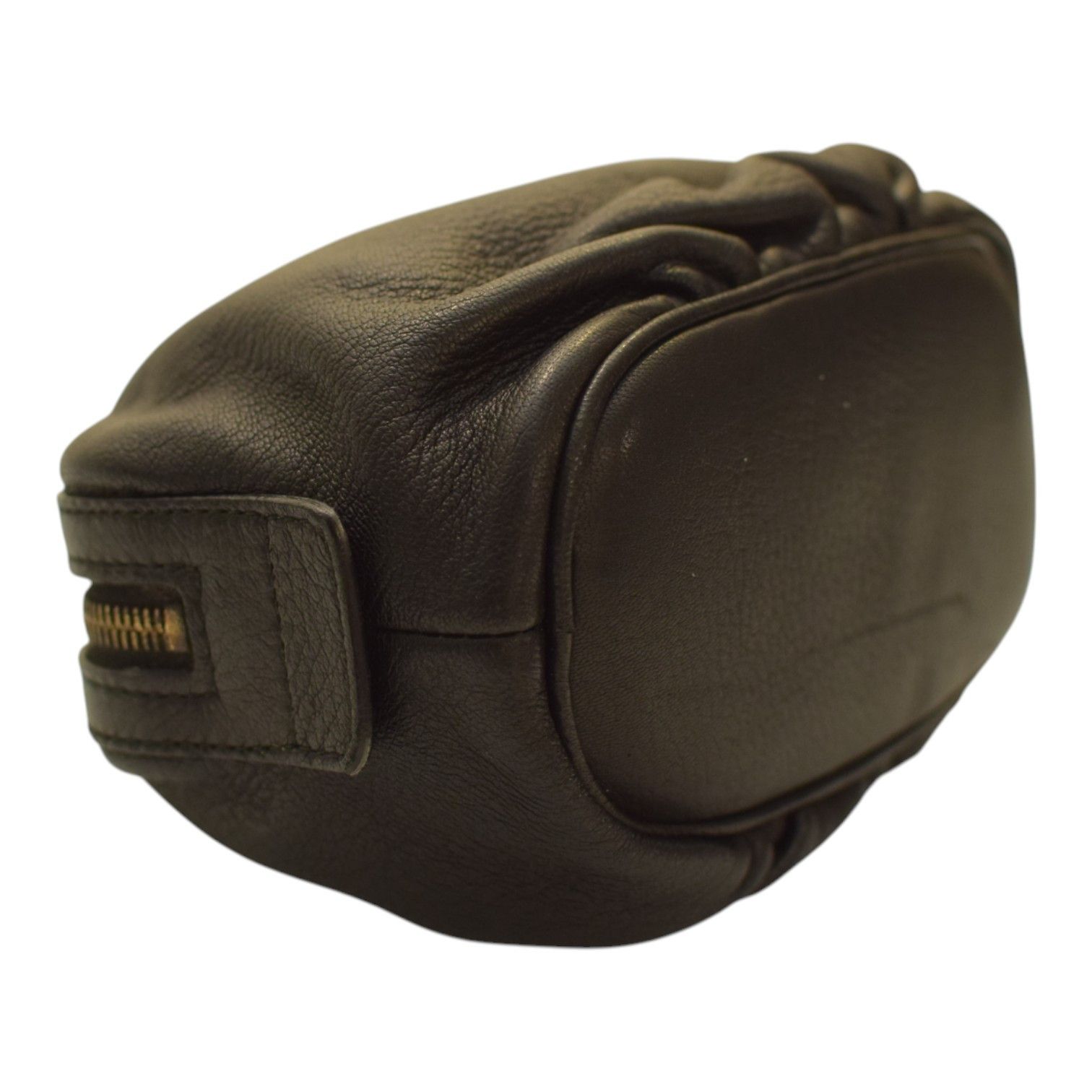Gucci GUCCI Vintage Black Leather Bamboo Zip Clutch Bag in black Size ONE SIZE - 11 Thumbnail
