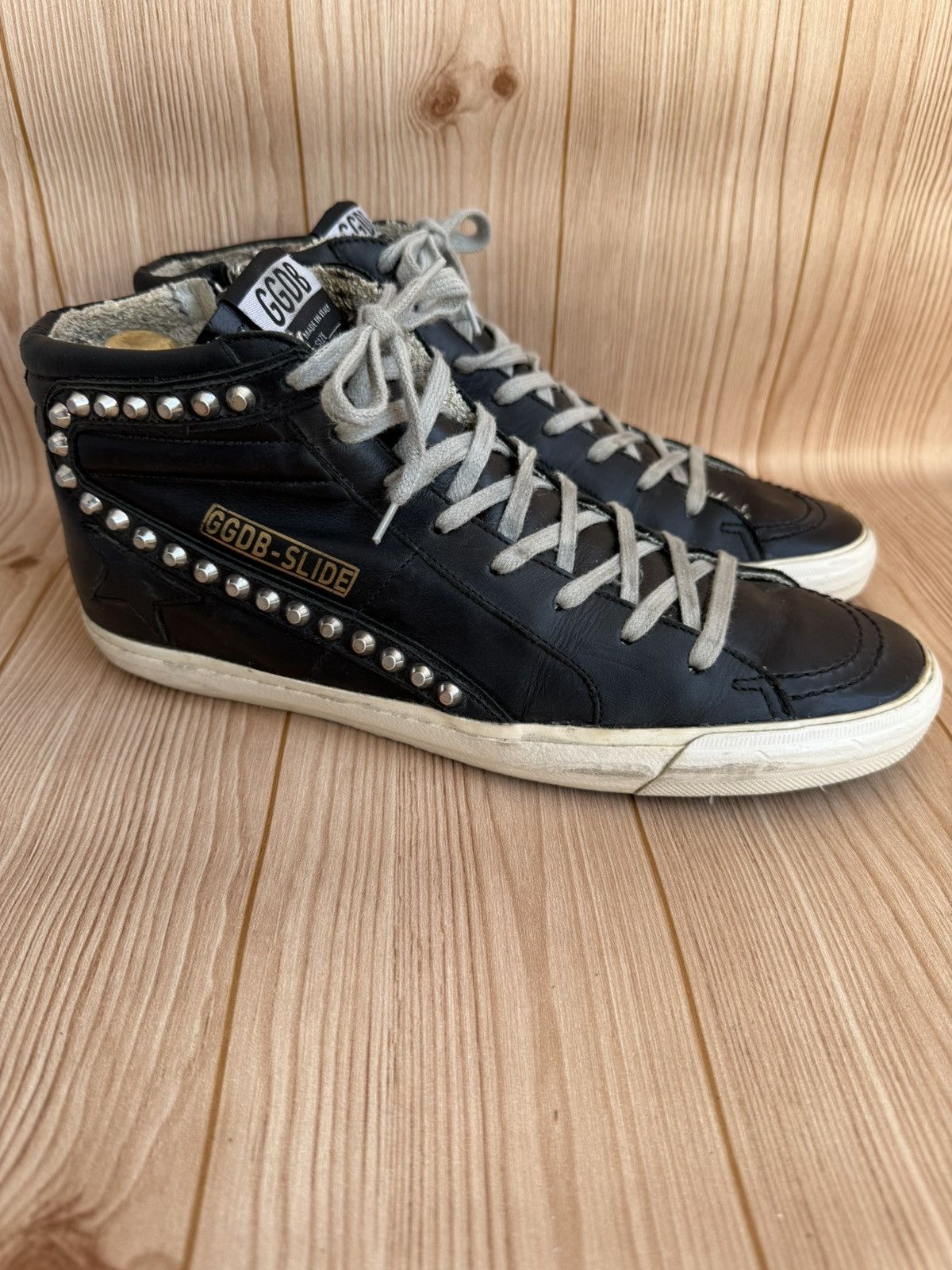 Golden Goose Studded slide leather trainers Size US 8 / EU 41 - 1 Thumbnail