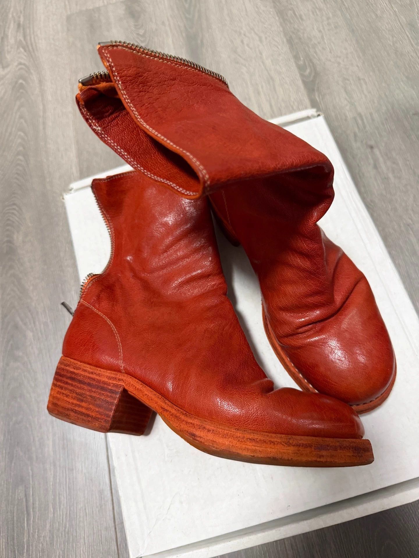 Guidi Guidi 788Z Limited Orange 36.5 Worn Briefly Size US 6 / IT 36 - 2 Thumbnail