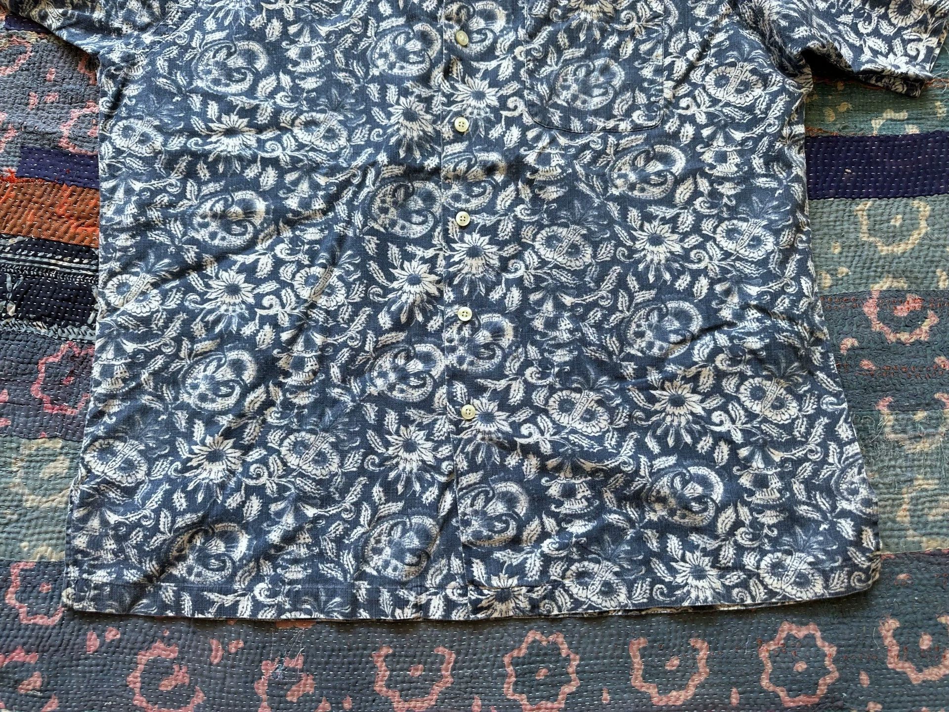 RRL Ralph Lauren RRL indigo dyed floral shirt L new Size US L / EU 52-54 / 3 - 4 Thumbnail