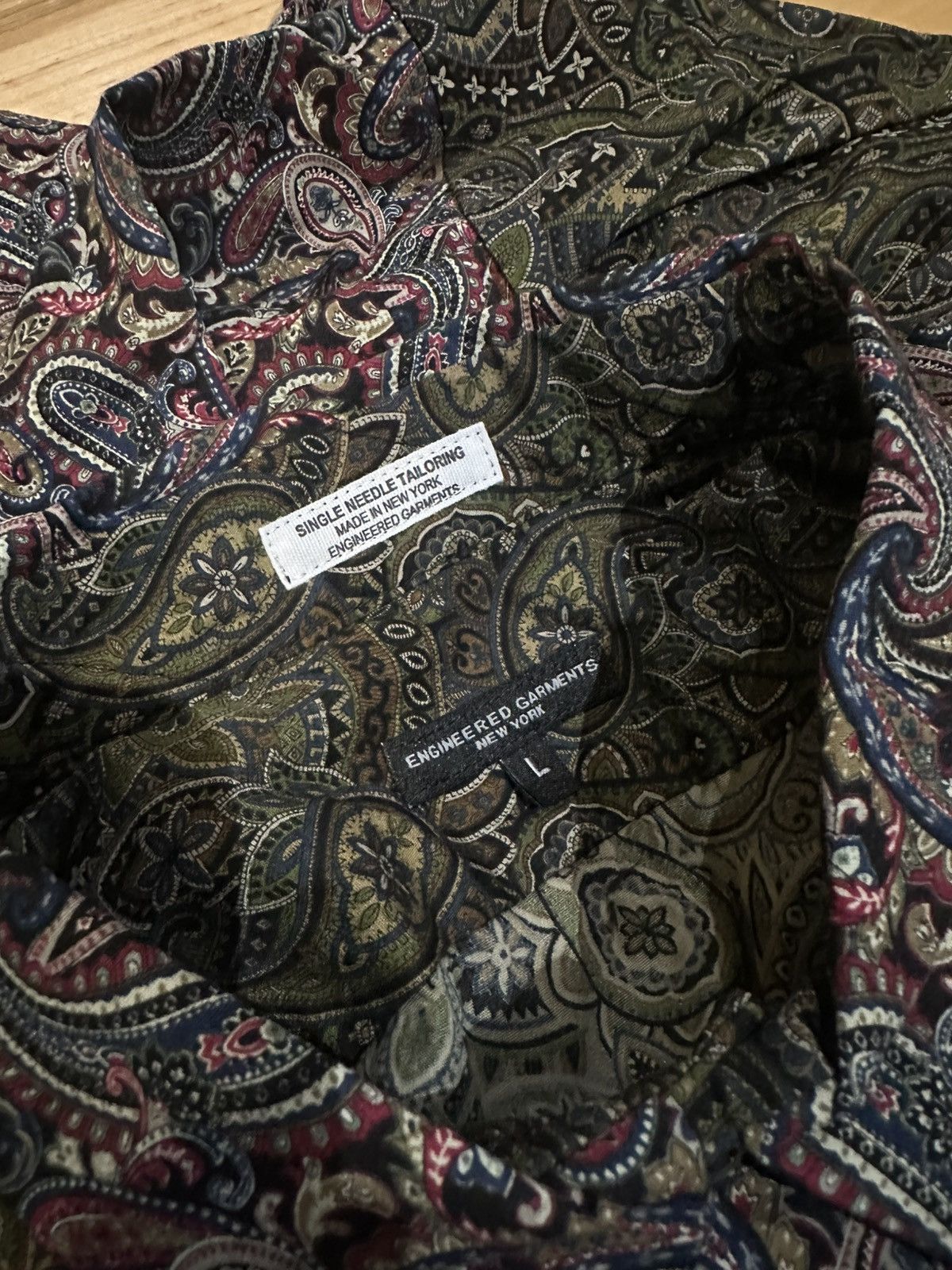 Engineered Garments Patchwork Paisley Long Sleeve Button Up Shirt Size US L / EU 52-54 / 3 - 3 Thumbnail