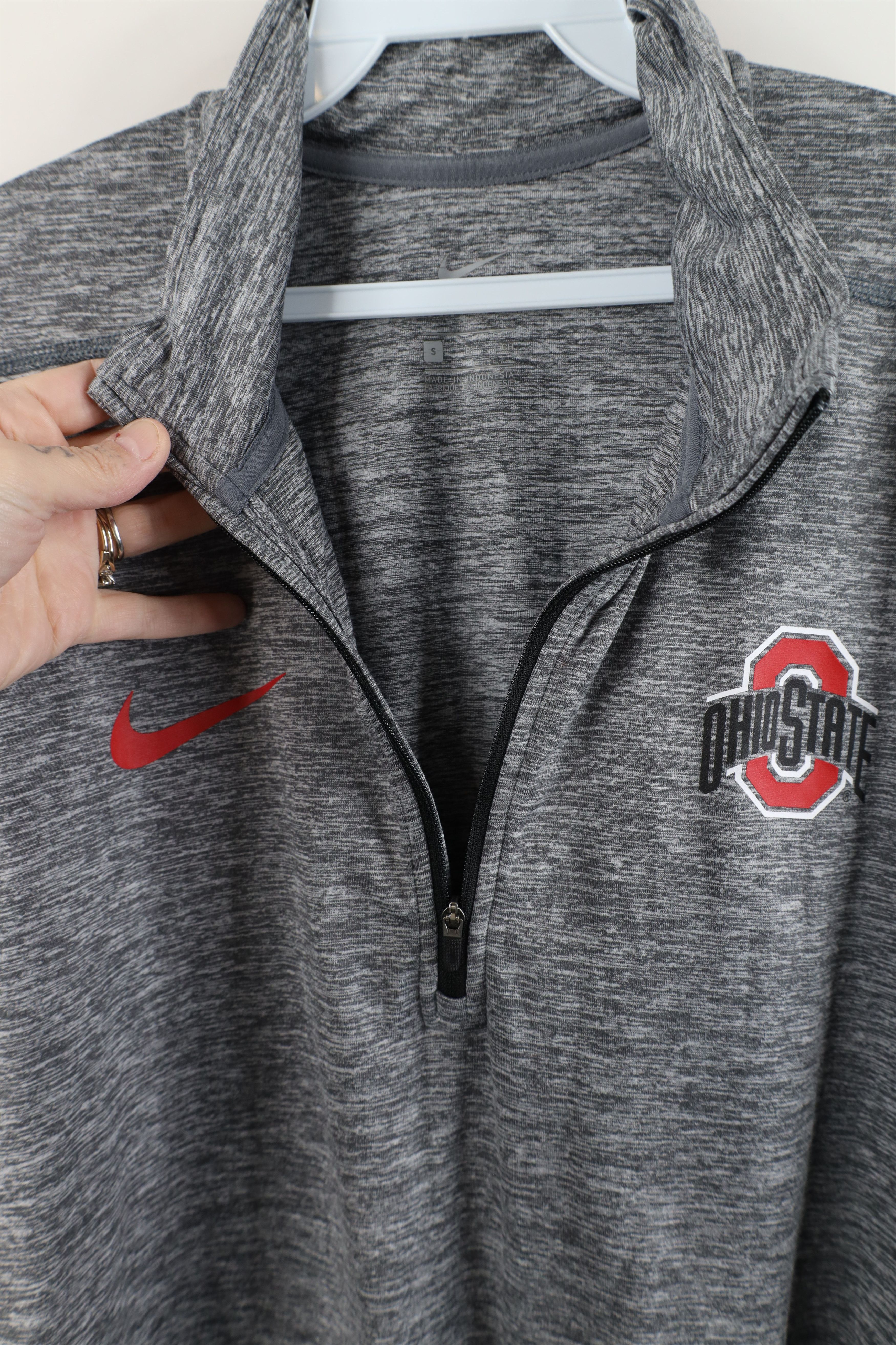Nike × Vintage Nike Ohio State University Half Zip Pullover Top Jacket Size US S / EU 44-46 / 1 - 6 Thumbnail
