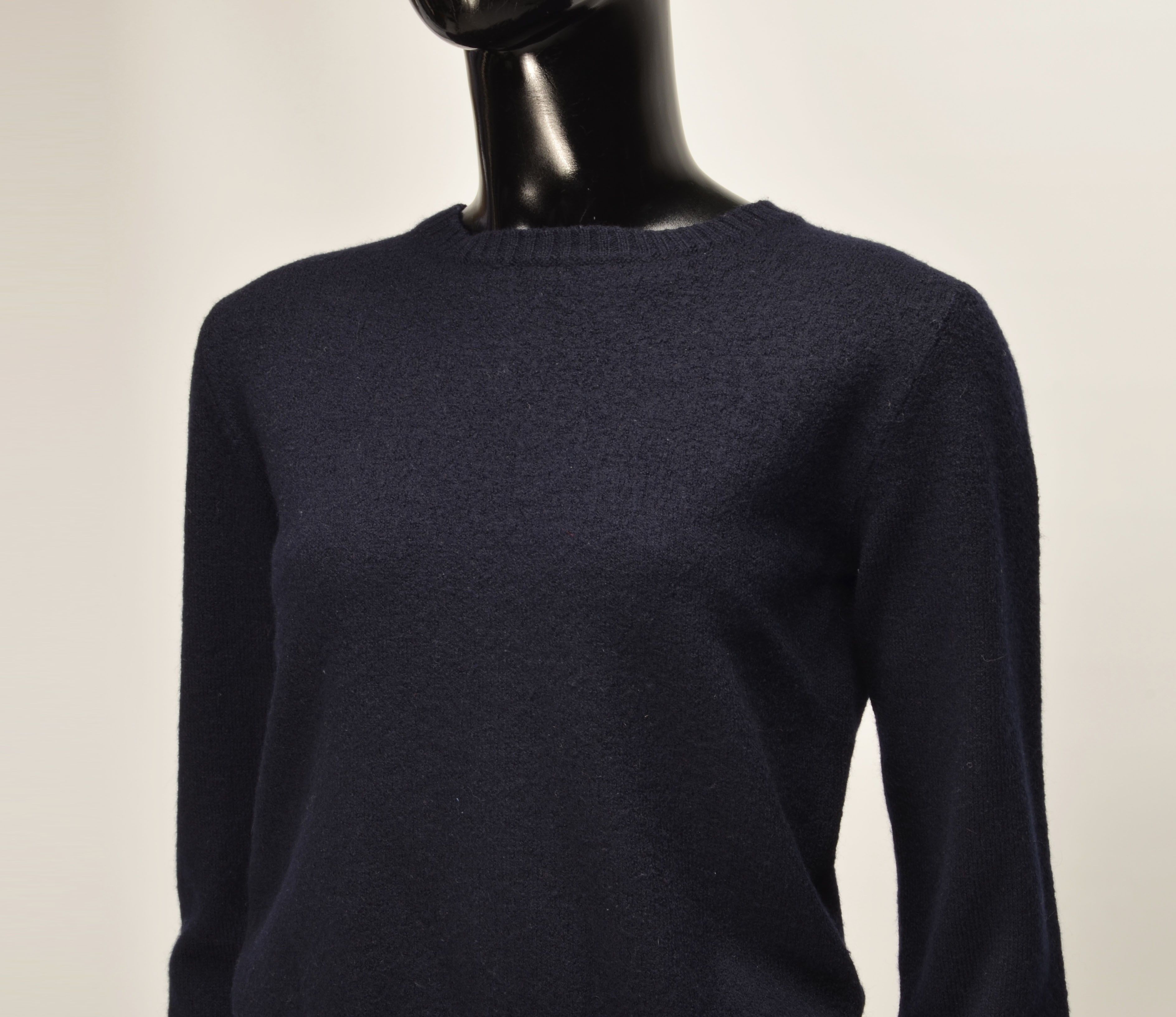 Jil Sander Jil Sander + Navy Wool Crew Neck Long Sleeve Sweater Size XS / US 0-2 / IT 36-38 - 2 Thumbnail