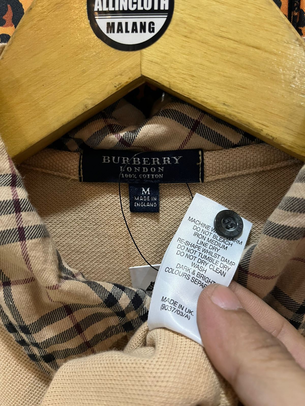 Burberry Burberry London Polo T-Shirt Beige Nova Check Size US M / EU 48-50 / 2 - 4 Thumbnail