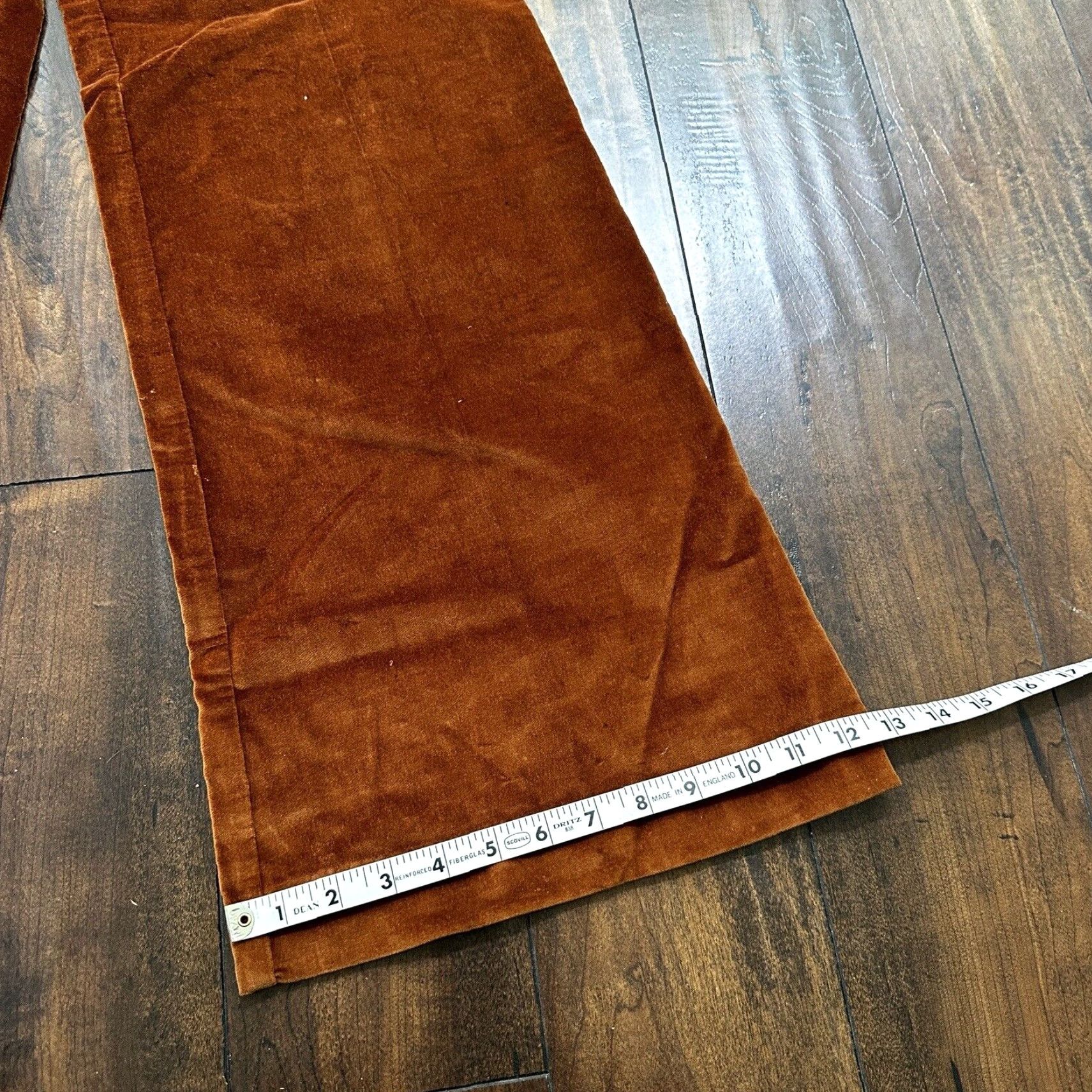 Velour VINTAGE Alpaq California Pants High Waist Velour Flared 1970s Brown 26x31 Women’s 80s Rockabilly Mens? (Gender at end) Size 30" / US 8 / IT 44 - 6 Thumbnail