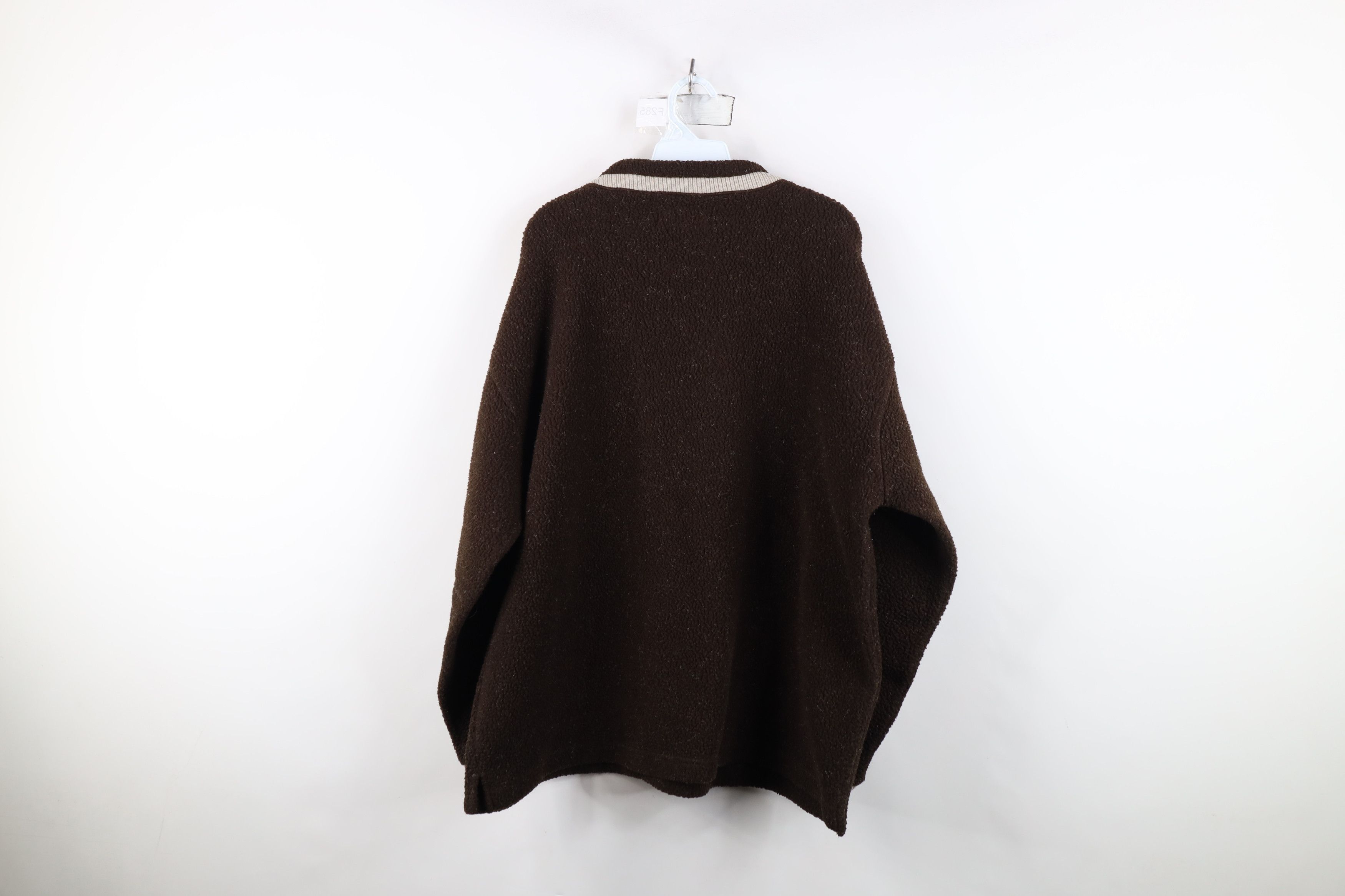 Vintage Vintage 90s Streetwear Fit Deep Pile Fleece Sweater Brown Size US L / EU 52-54 / 3 - 7 Thumbnail