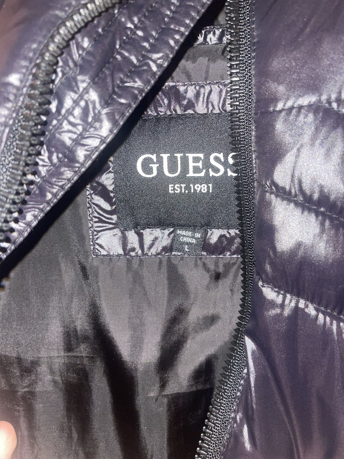 Guess Triple Black Guess Puffer Jacket Size US L / EU 52-54 / 3 - 3 Thumbnail