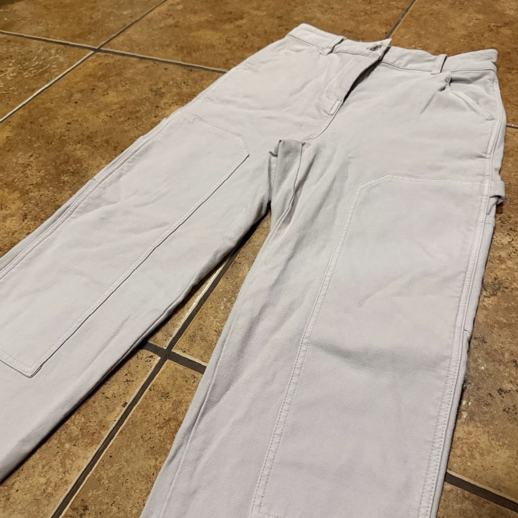 Vintage Wilfred Free Pants Womens 0 Light Grey High Rise Brennan Utility Carpenter Cargo Pockets City Workwear 90s (adapt as applicable) Mens Womens Size 25" / US 0 / IT 36 - 2 Thumbnail