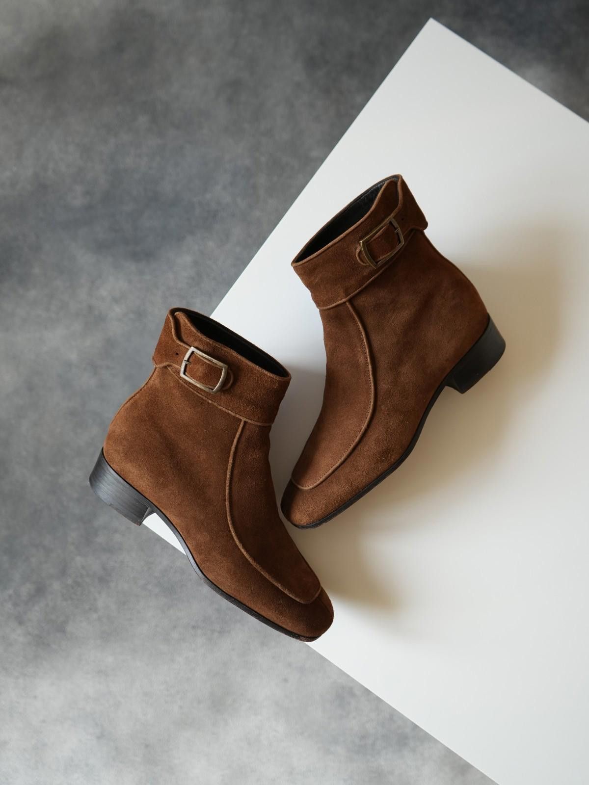Saint Laurent Paris Saint Laurent Ancle Suede Buckle Boots WOMEN US6.5 Size US 6.5 / IT 36.5 - 1 Thumbnail