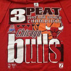 Vintage Chicago Bulls 1993 Finals Champion 3-Peat Tank Top T-Shirt XL Black  90's
