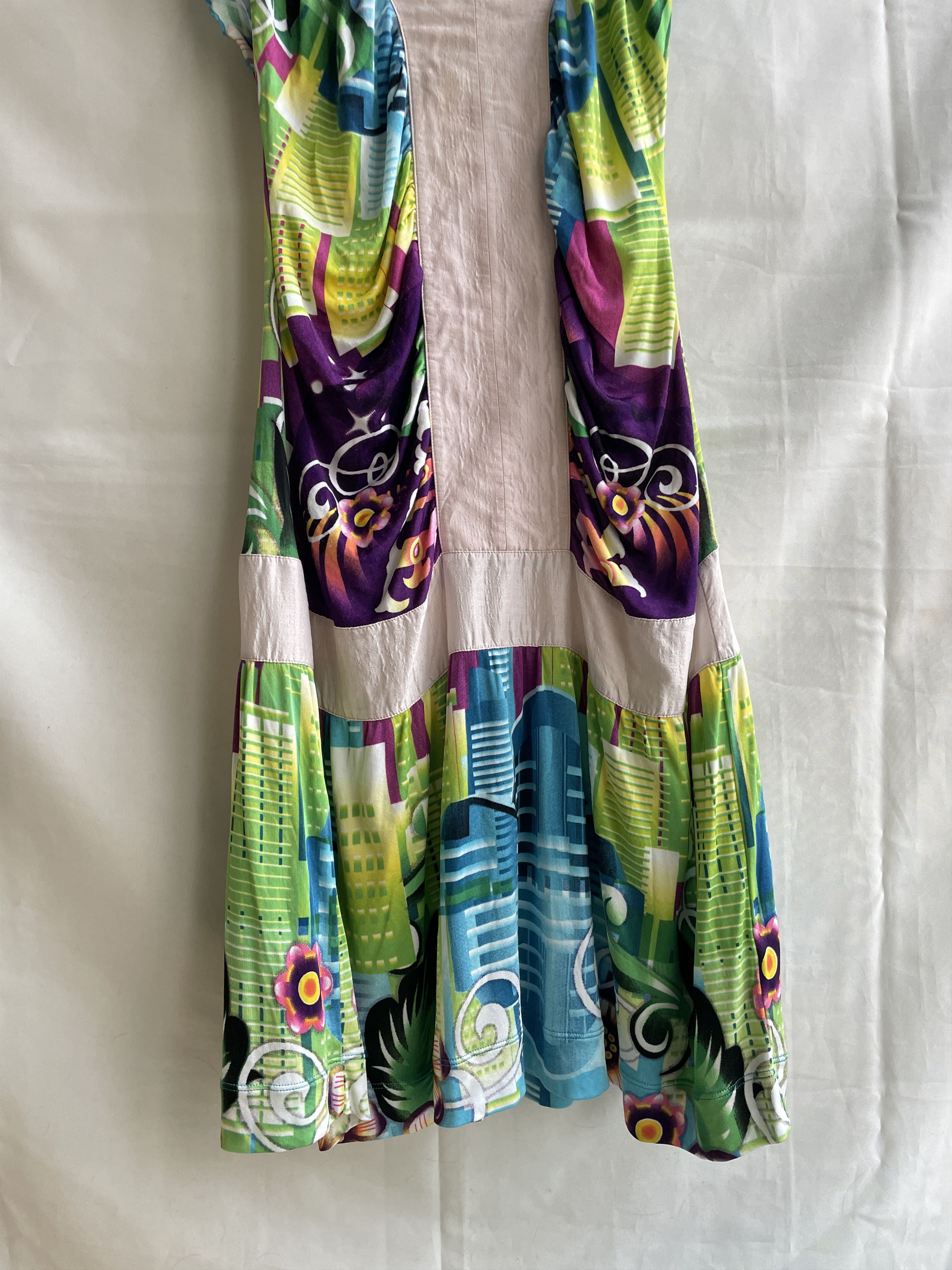 Custo Barcelona Custo Barcelona Colorful City Print Viscose Midi Dress Size S / US 4 / IT 40 - 7 Thumbnail